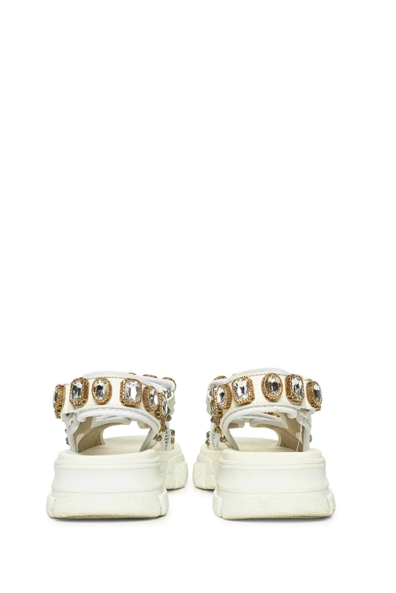 Gucci Size 36.5 Flash Trek Leather Aguru Sandals - Image 4