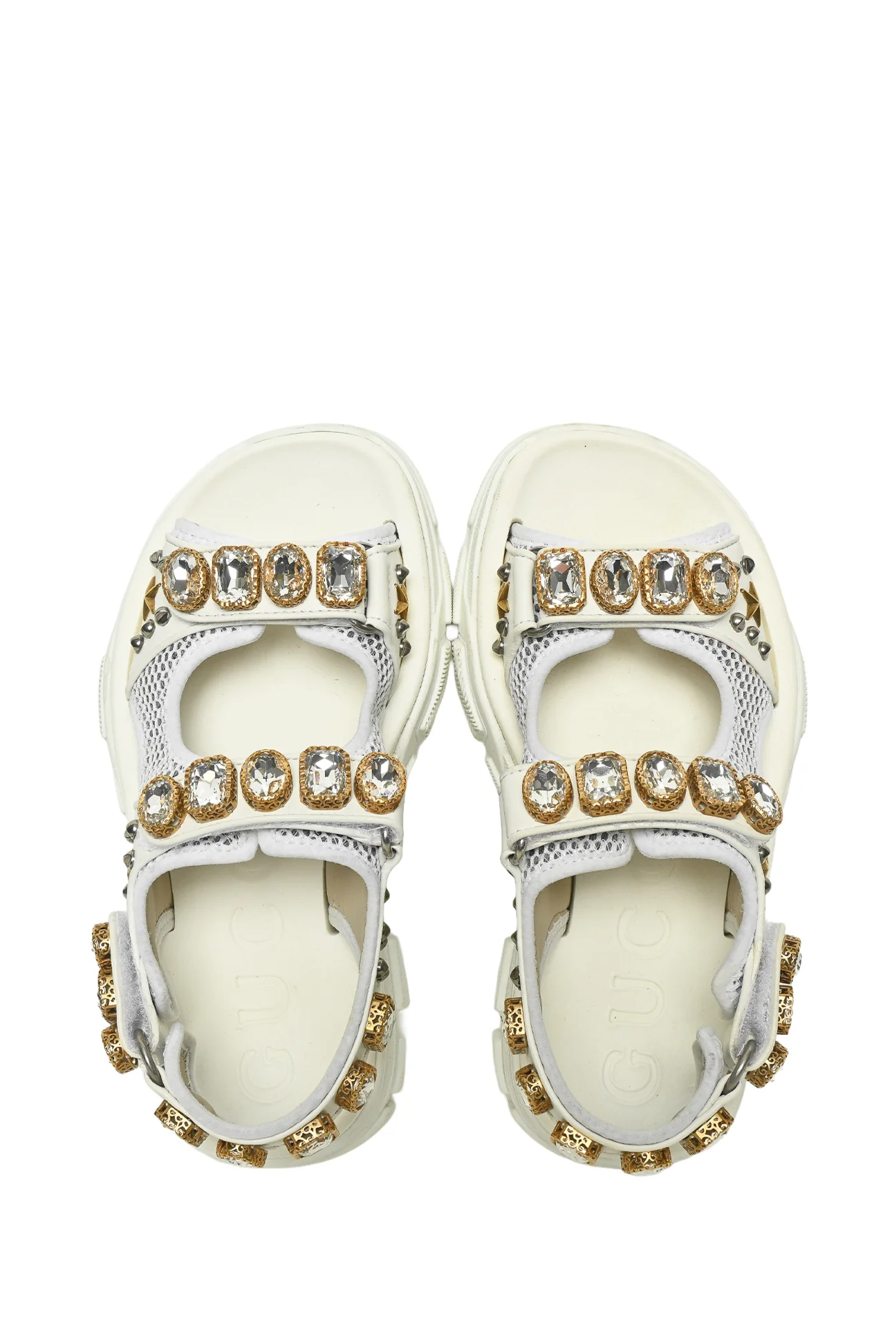 Gucci Size 36.5 Flash Trek Leather Aguru Sandals - Image 6