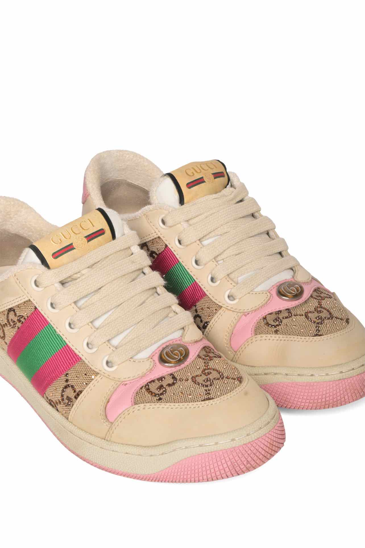 Gucci Size 36 Crystal GG Screener Sneakers - Image 4