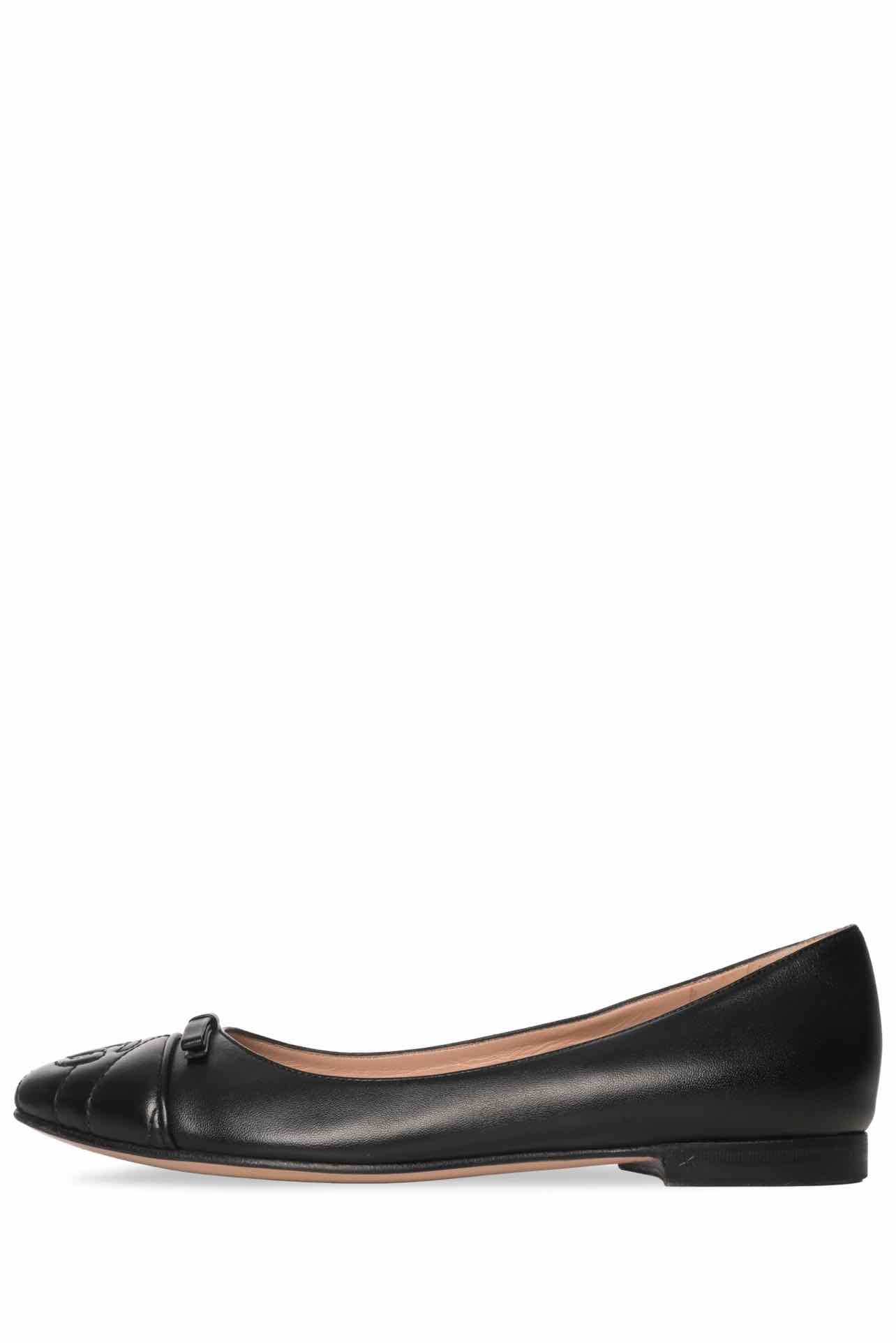 Gucci Size 37.5 GG Cap Toe Ballet Flats - Image 3