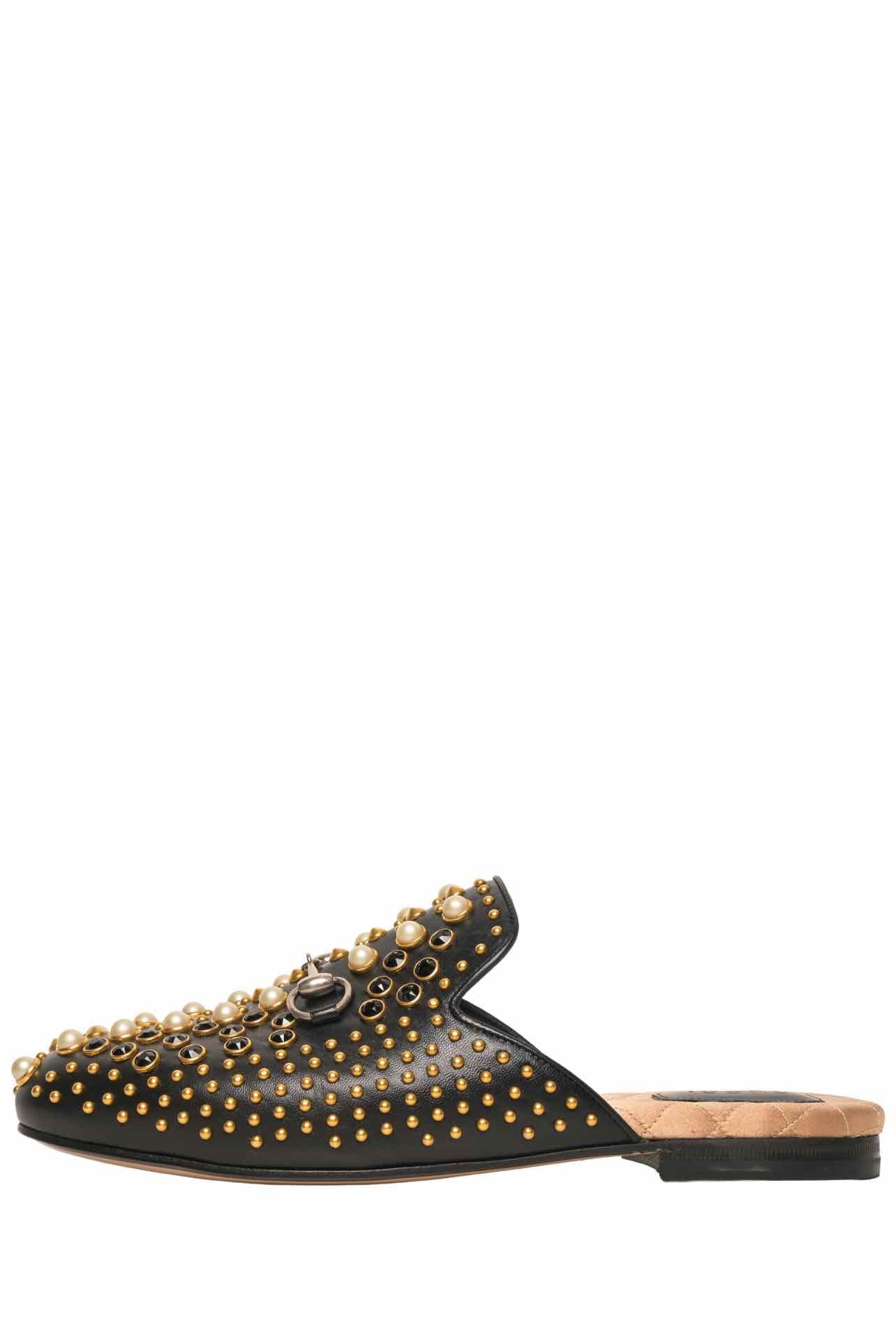 Gucci Size 37.5 Studded Princetown Mules - Image 3