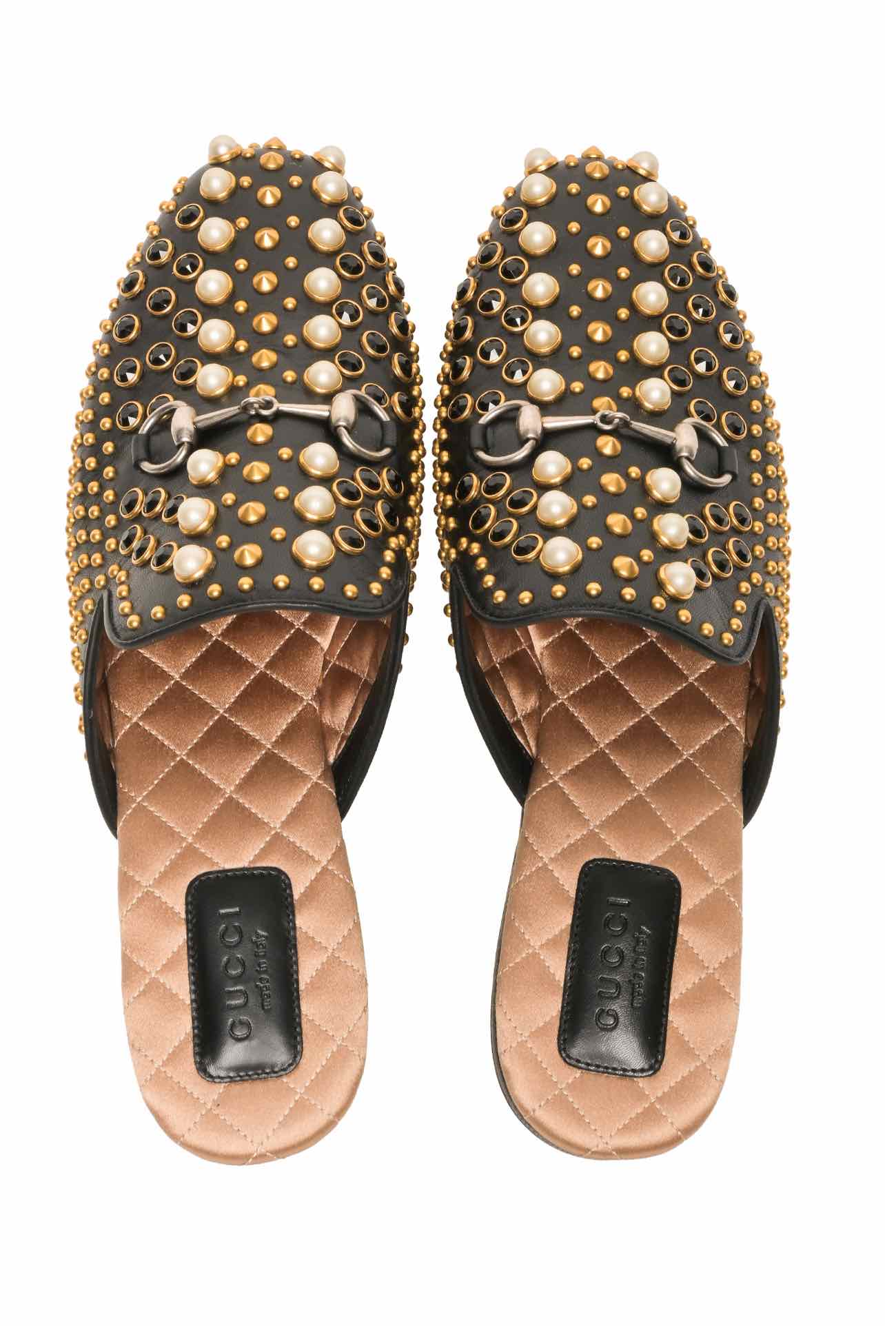Gucci Size 37.5 Studded Princetown Mules - Image 6