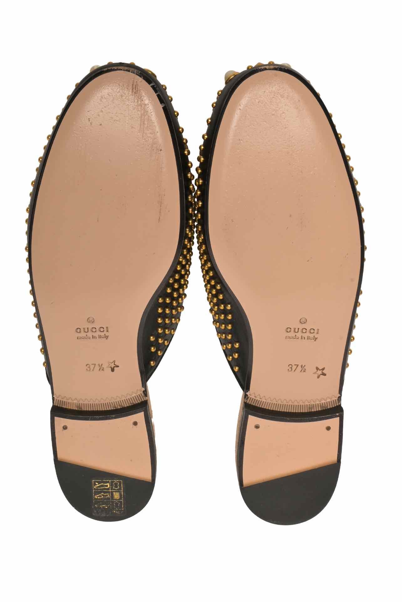 Gucci Size 37.5 Studded Princetown Mules - Image 7