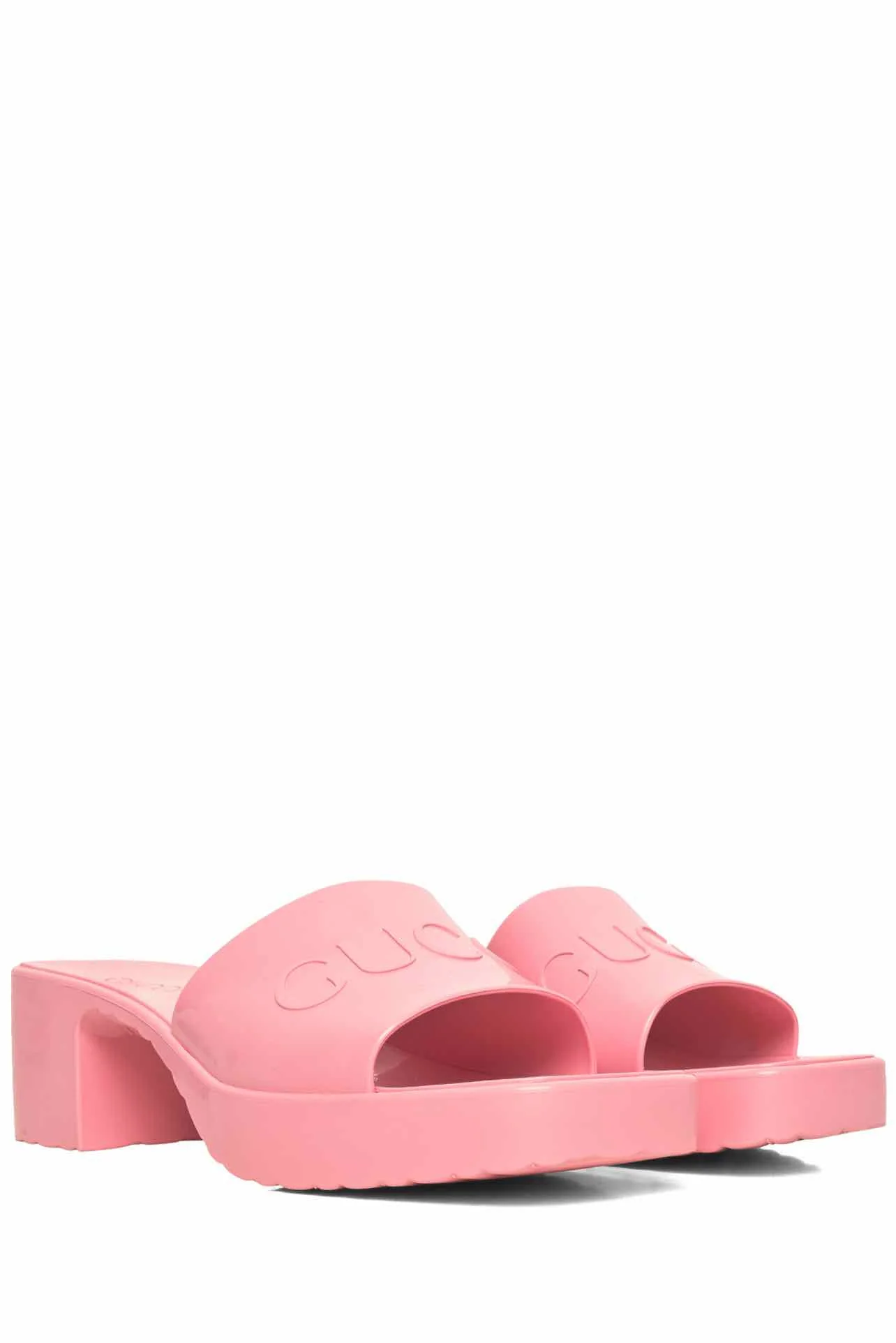 Gucci Size 37 Logo Rubber Sandals - Image 2