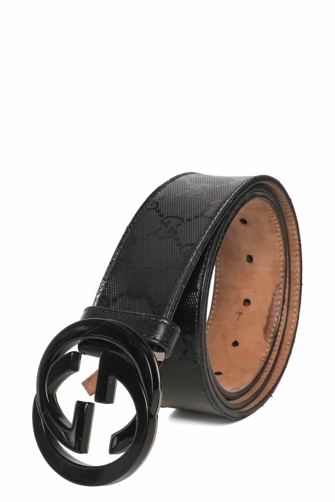 Gucci Size 38 GG Supreme Coated Canvas Interlocking G Buckle Men's Belt - Image 2