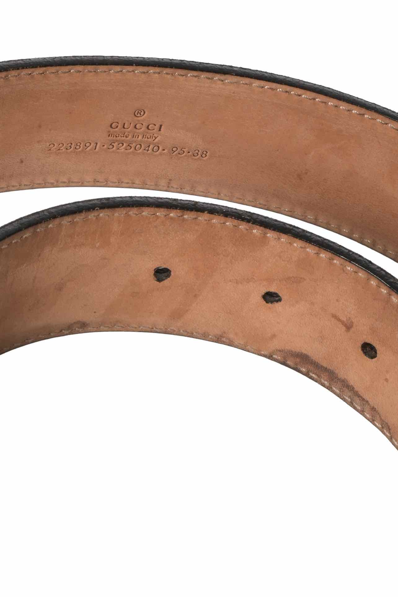 Gucci Size 38 GG Supreme Coated Canvas Interlocking G Buckle Men's Belt - Image 3