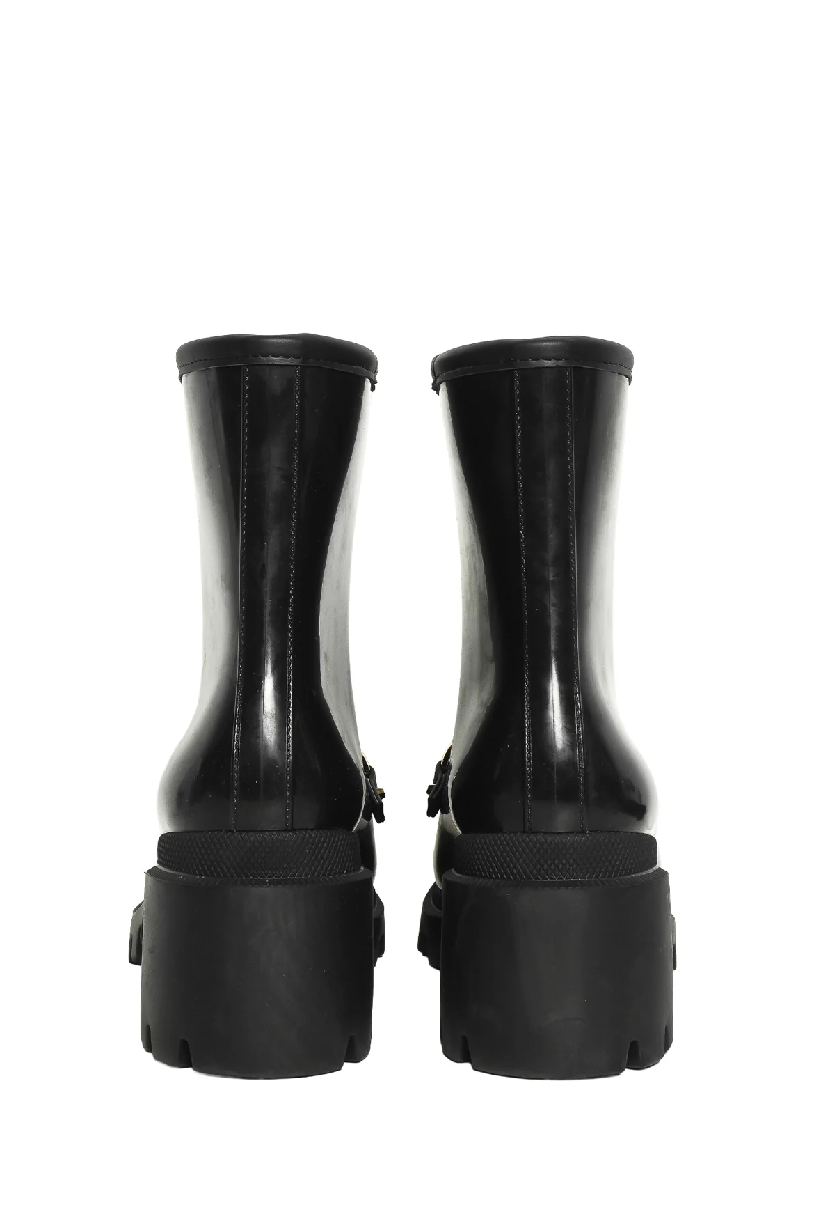 Gucci Size 38 Horsebit Accent Rubber Rain Boots - Image 4