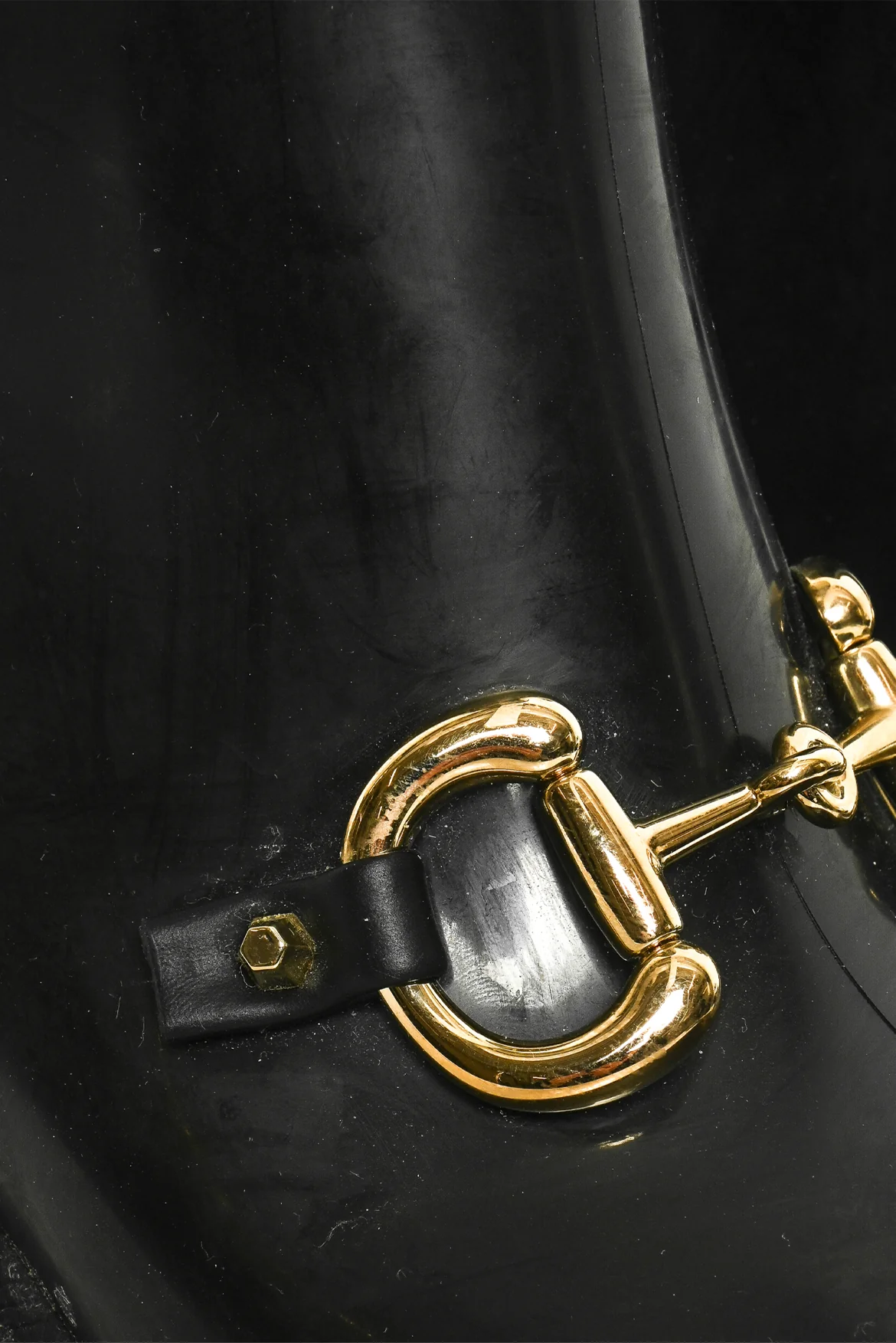 Gucci Size 38 Horsebit Accent Rubber Rain Boots - Image 6