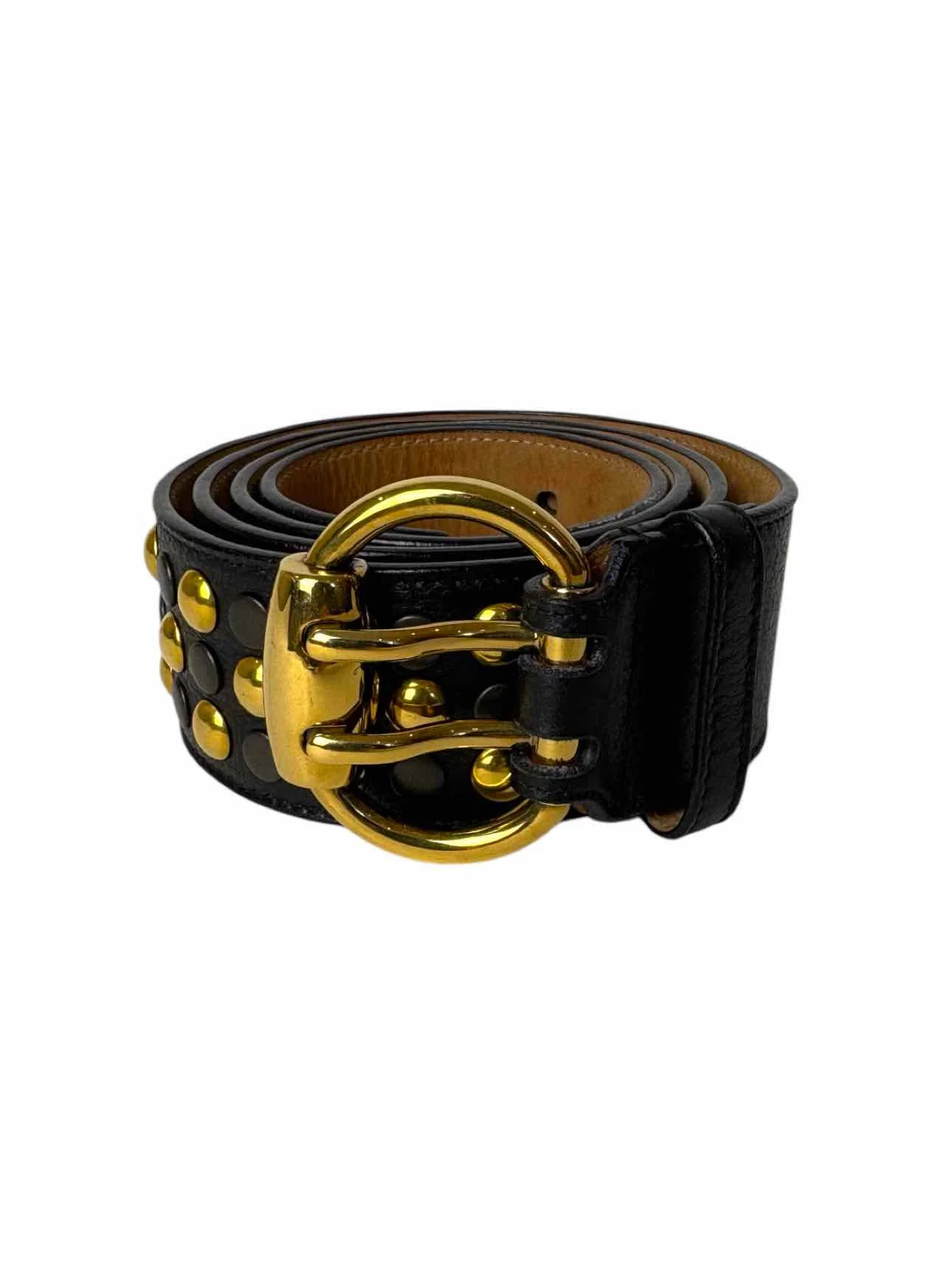 Gucci Size 38 Studded Leather Belt - Image 2