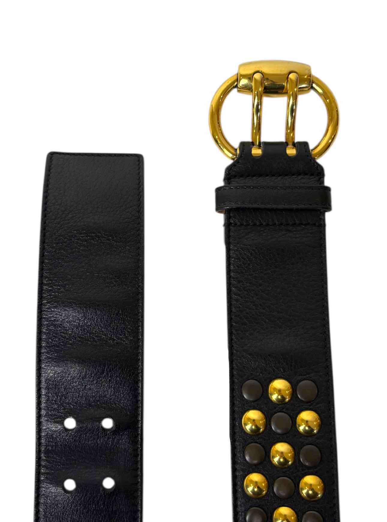 Gucci Size 38 Studded Leather Belt - Image 3