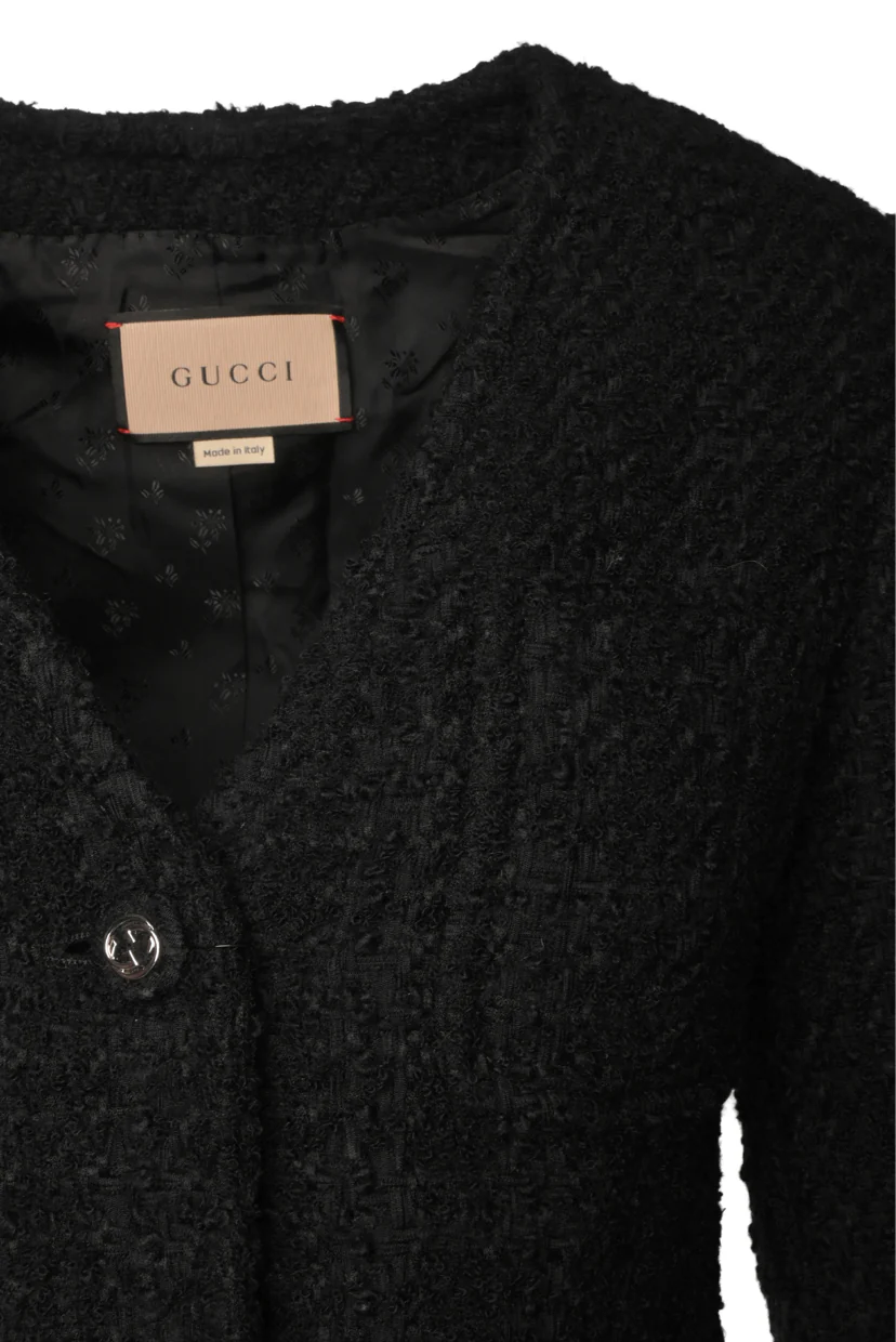 Gucci Size 38 Tweed Melange Jacket - Image 3