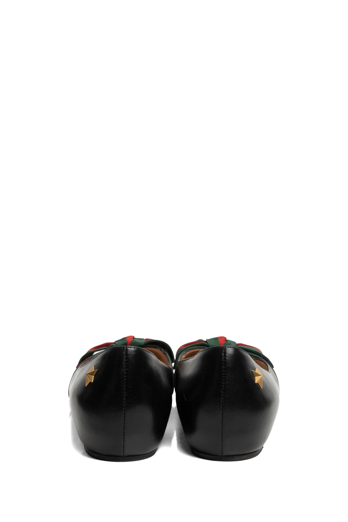 Gucci Size 38 Web Bow Ballet Flats - Image 4