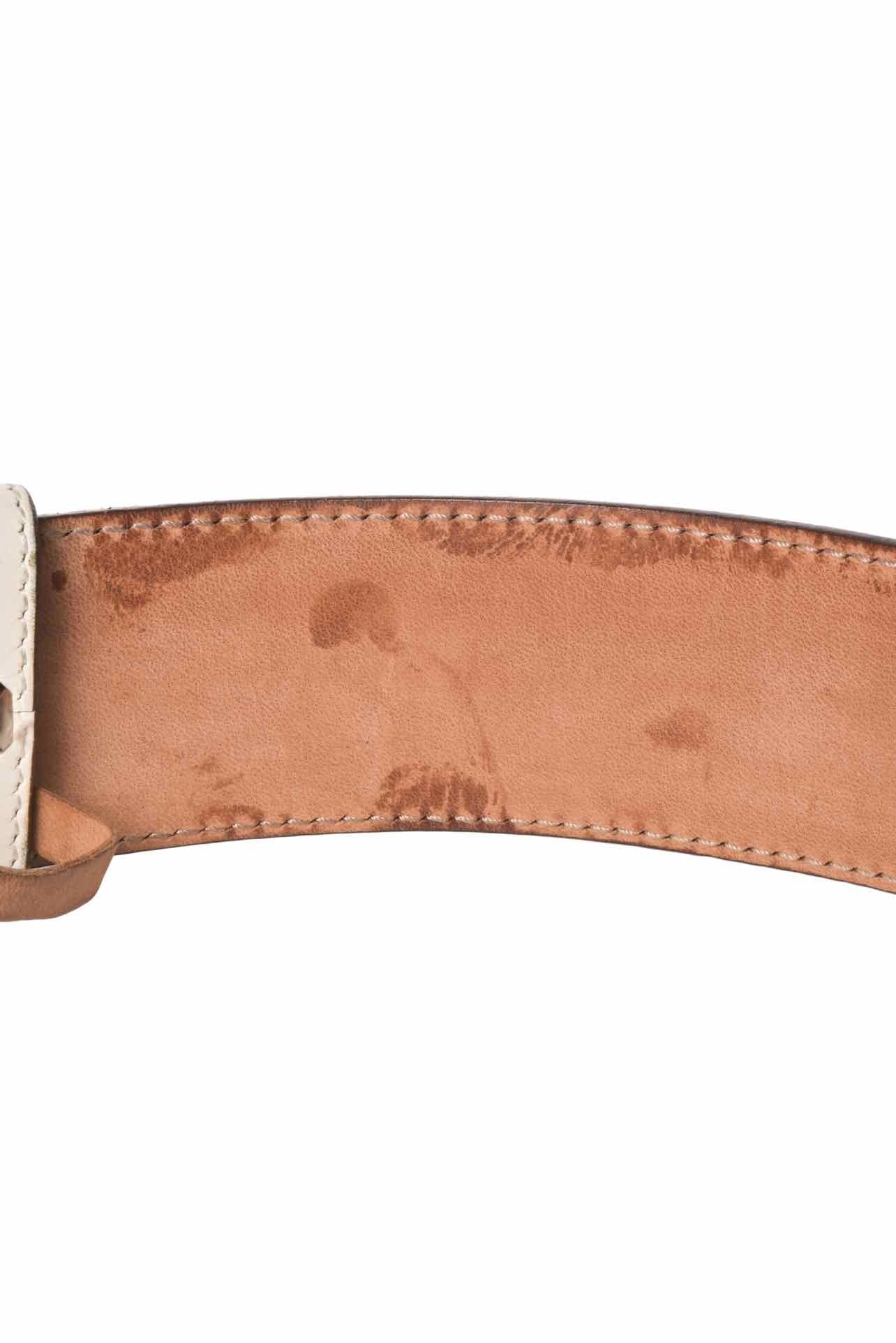 Gucci Size 38 Web Stripe Canvas & Leather Interlocking G Buckle Men's Belt - Image 3