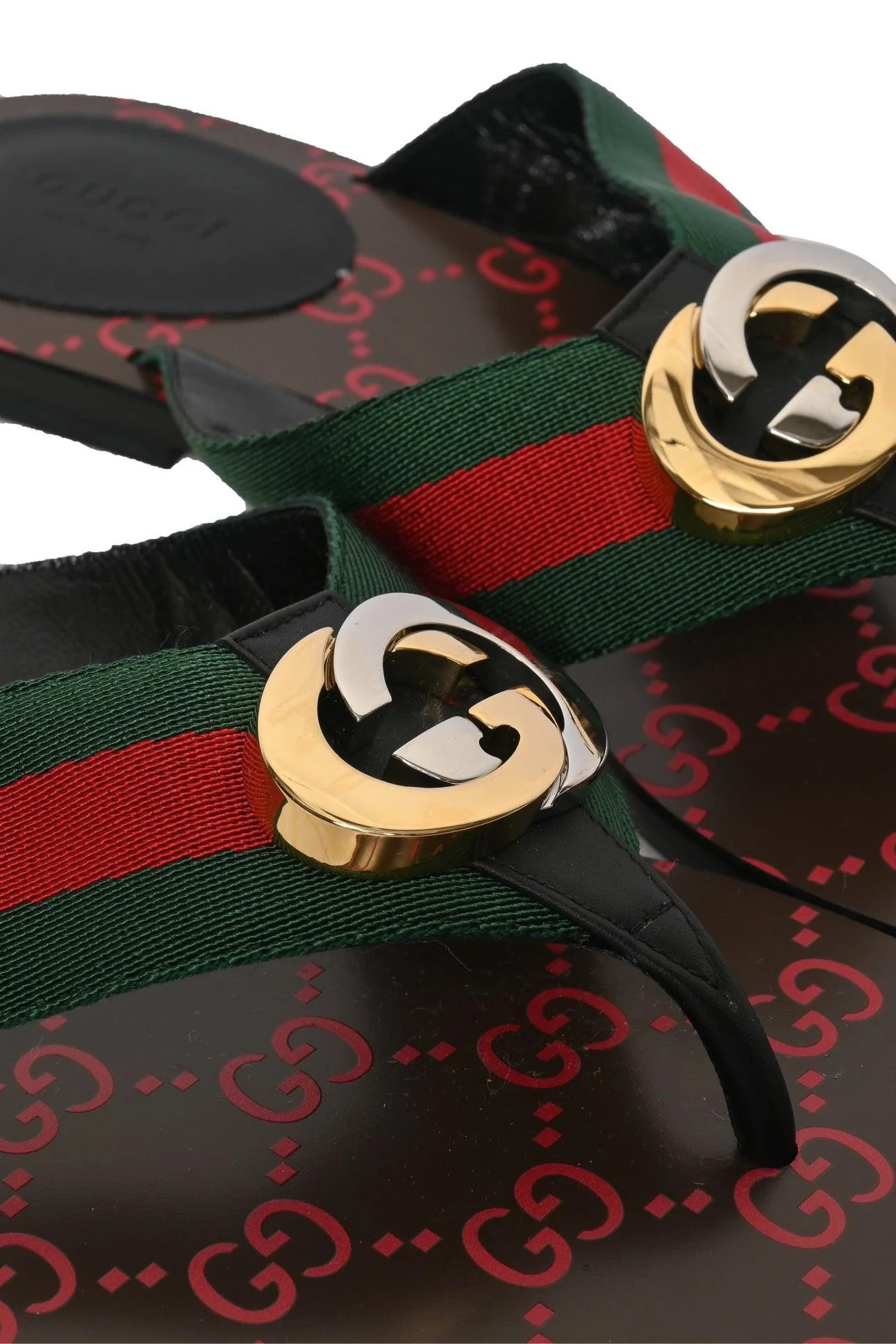 Gucci Size 39 Kika GG Web Thong Sandals - Image 5