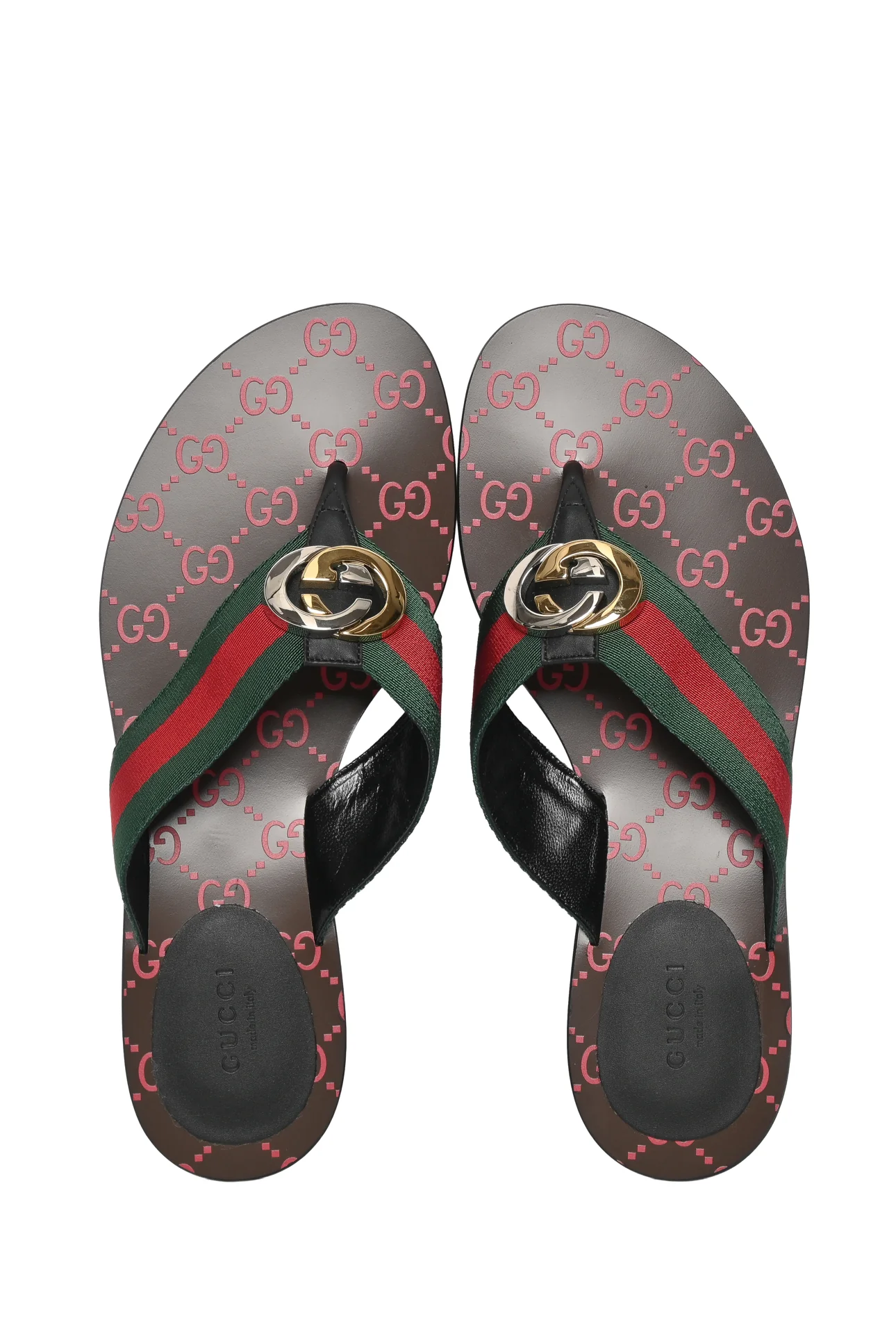Gucci Size 39 Kika GG Web Thong Sandals - Image 6