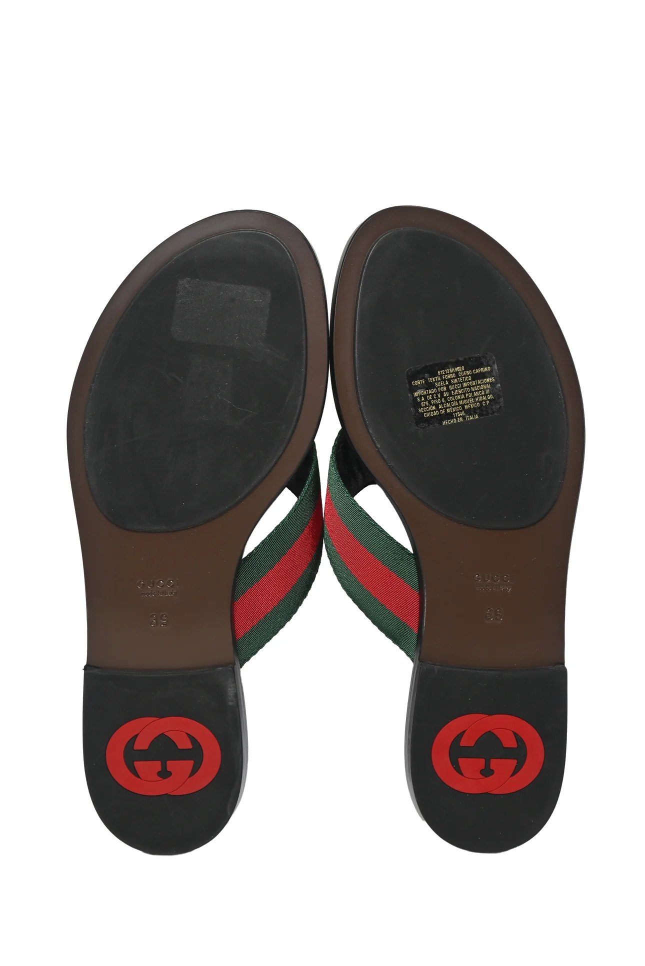 Gucci Size 39 Kika GG Web Thong Sandals - Image 7