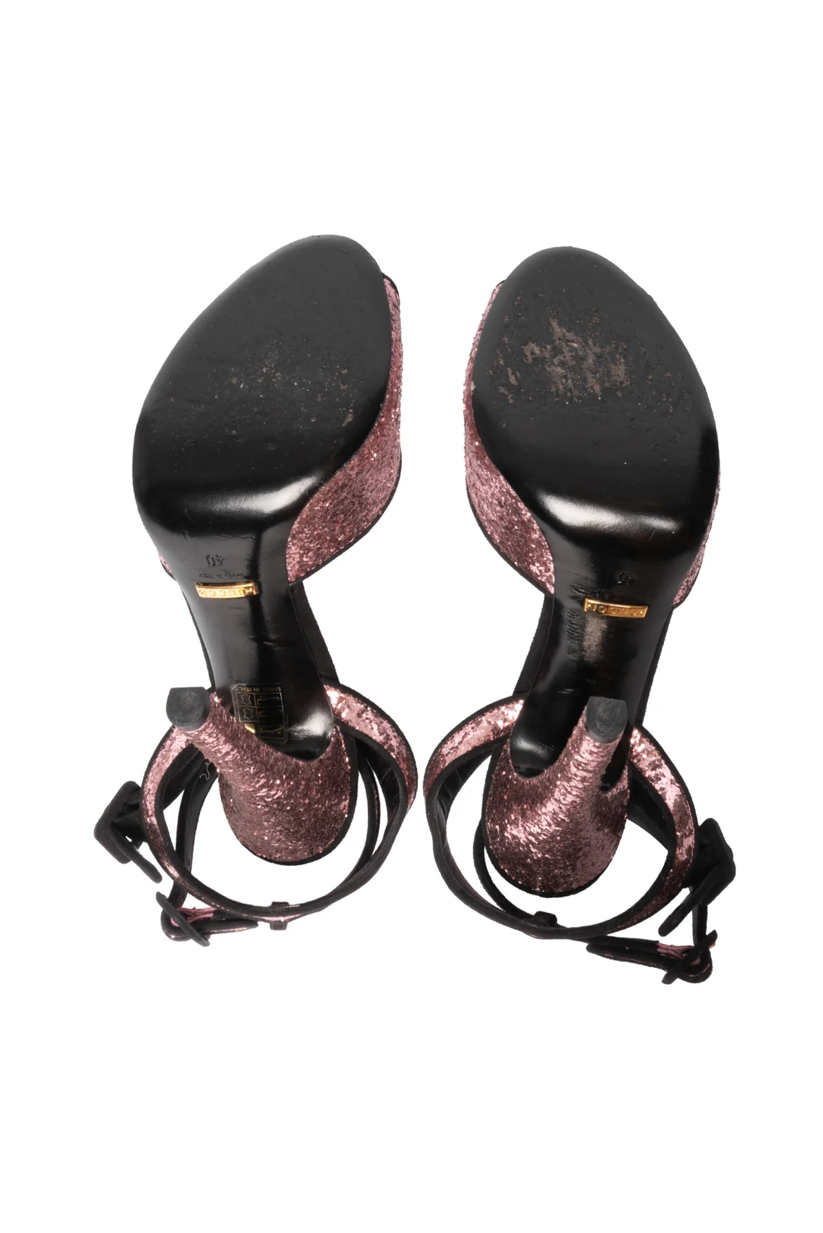 Gucci Size 40 Glitter Sandals - Image 5