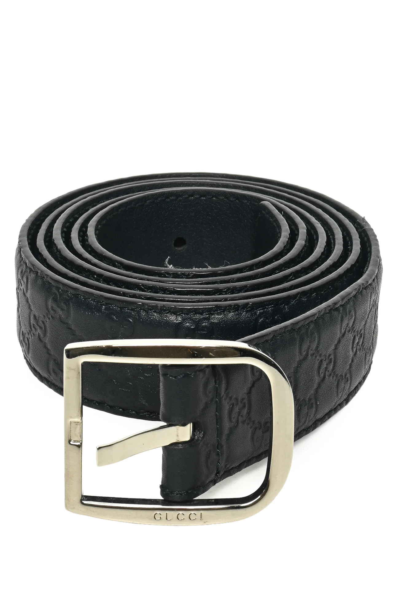 Gucci Size 40 Guccissima Embossed GG Monogram Leather Belt - Image 2