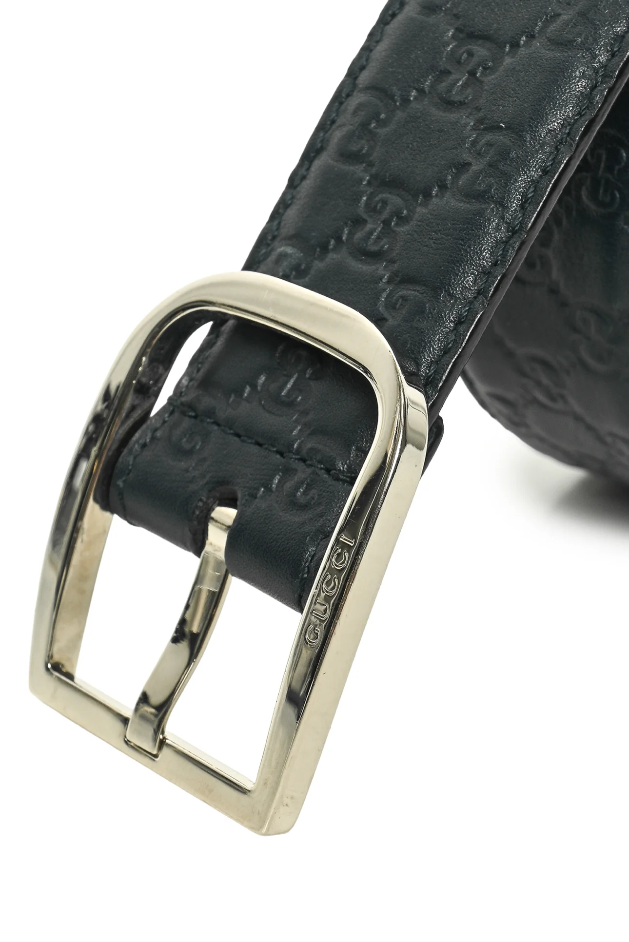Gucci Size 40 Guccissima Embossed GG Monogram Leather Belt - Image 3