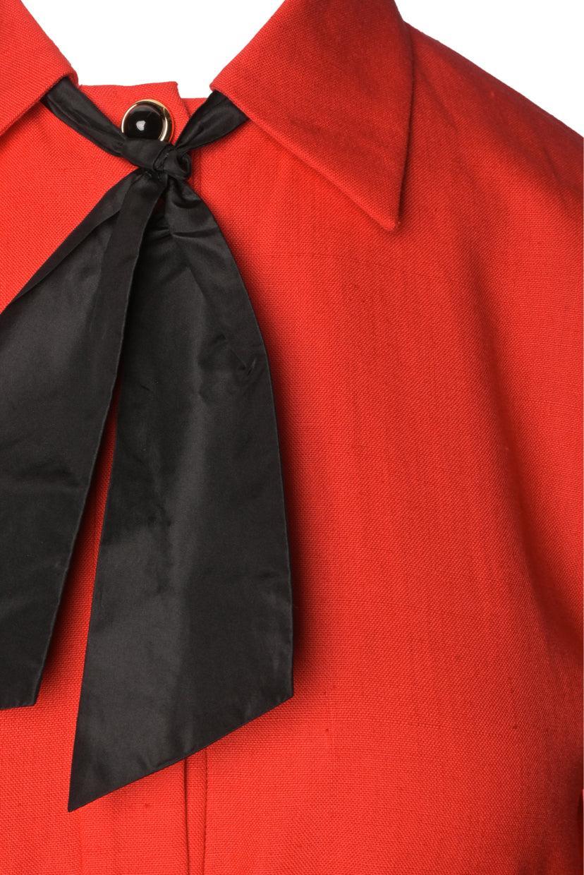 Gucci Size 40 Long Sleeve Bow Tie Maxi Dress - Image 3