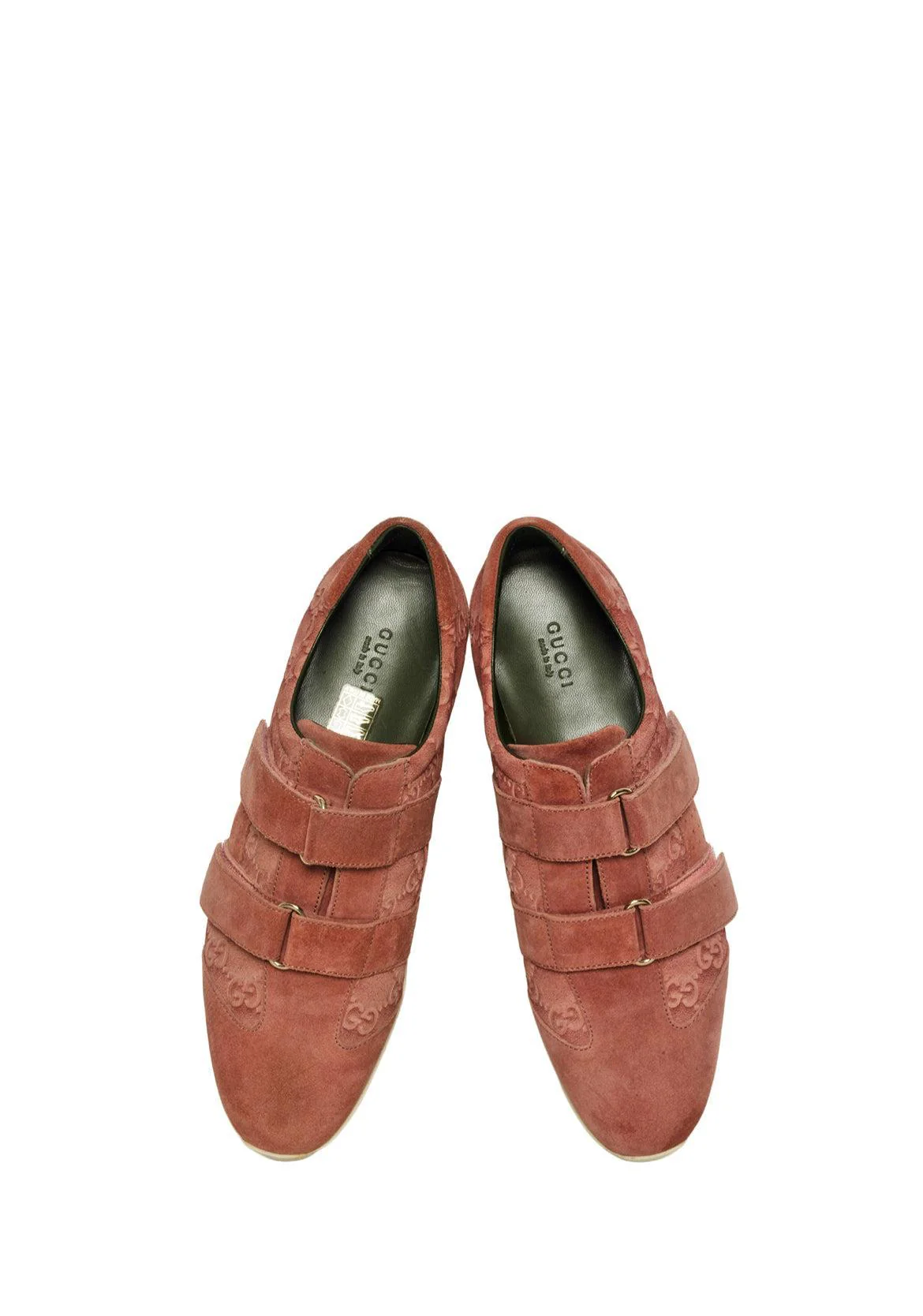 Gucci Size 40 Suede Monogram Sneakers - Image 6