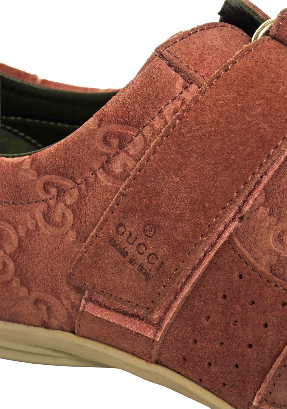 Gucci Size 40 Suede Monogram Sneakers - Image 7