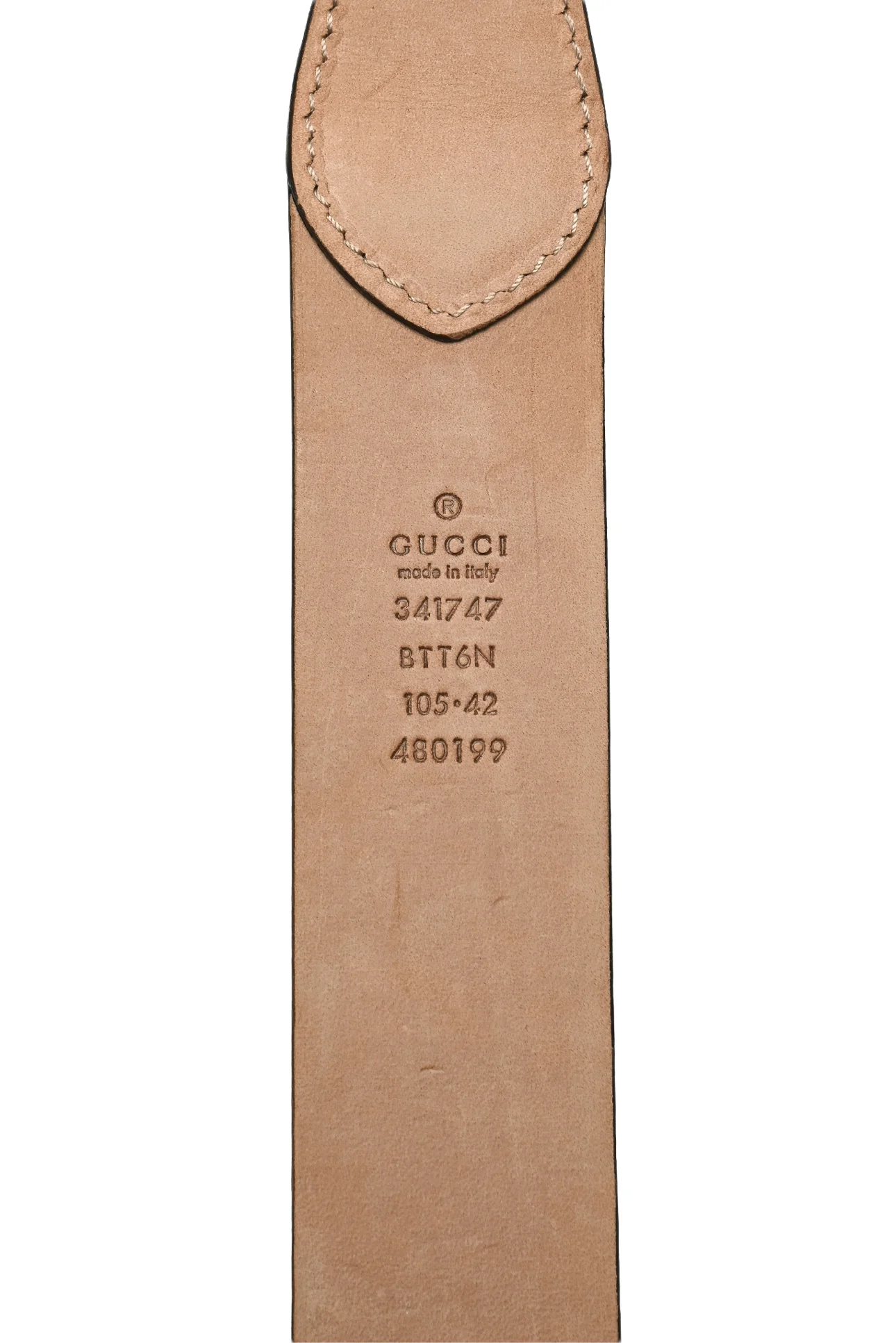 Gucci Size 42 Croc Detail Belt - Image 4