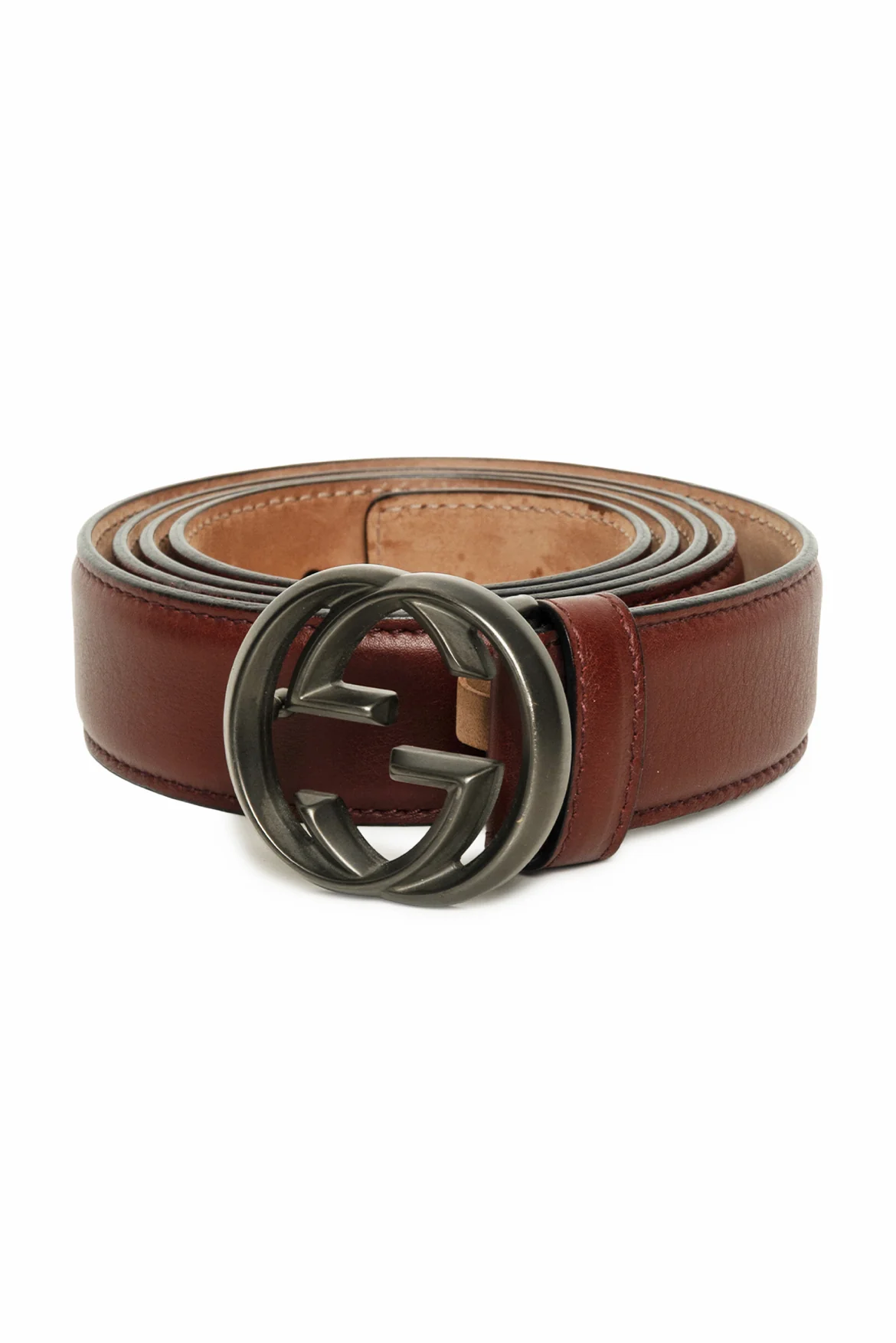 Gucci Size 42 Men's Interlocking G Leather Belt - Image 2