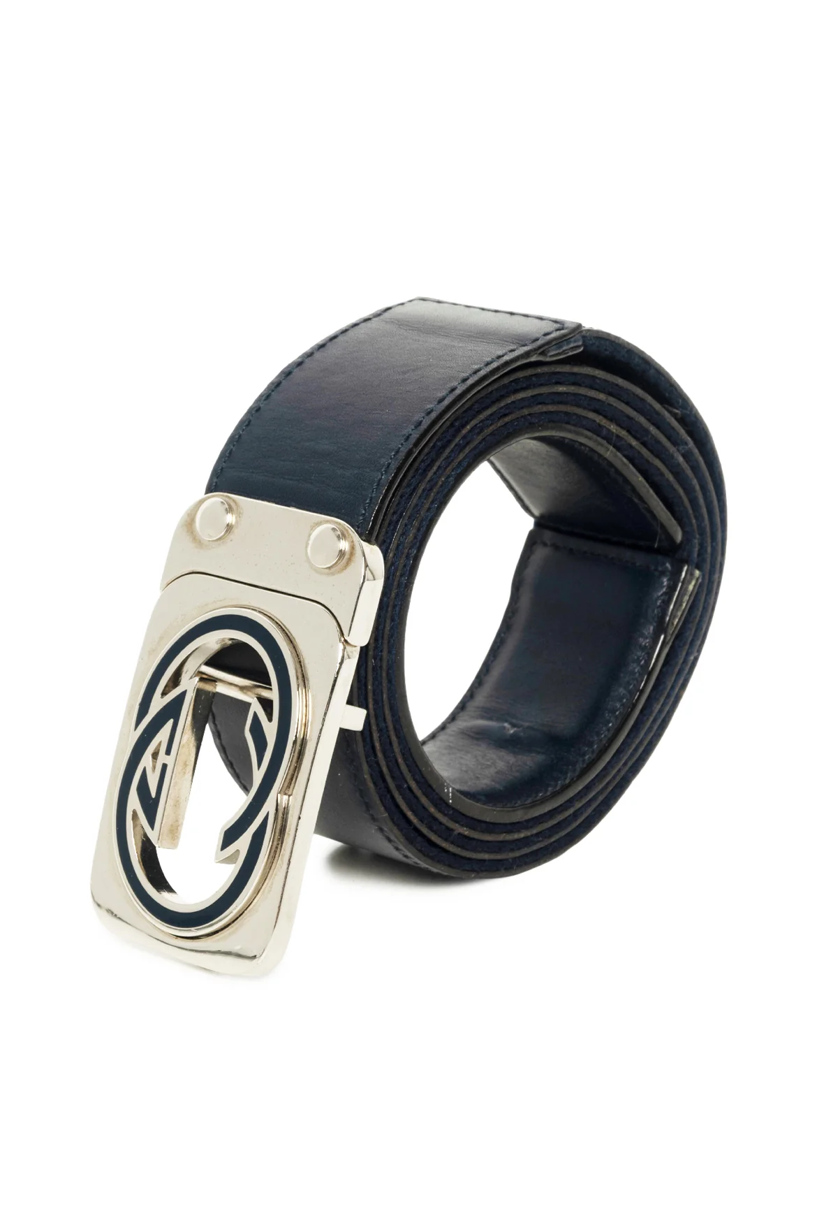 Gucci Size 42 Men's Vintage Reversible Canvas & Leather Belt