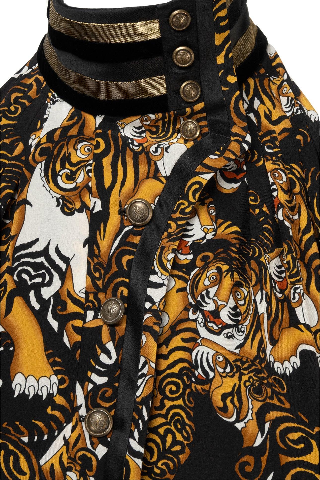 Gucci Size 44 2008 Tiger Print Silk Dress - Image 3