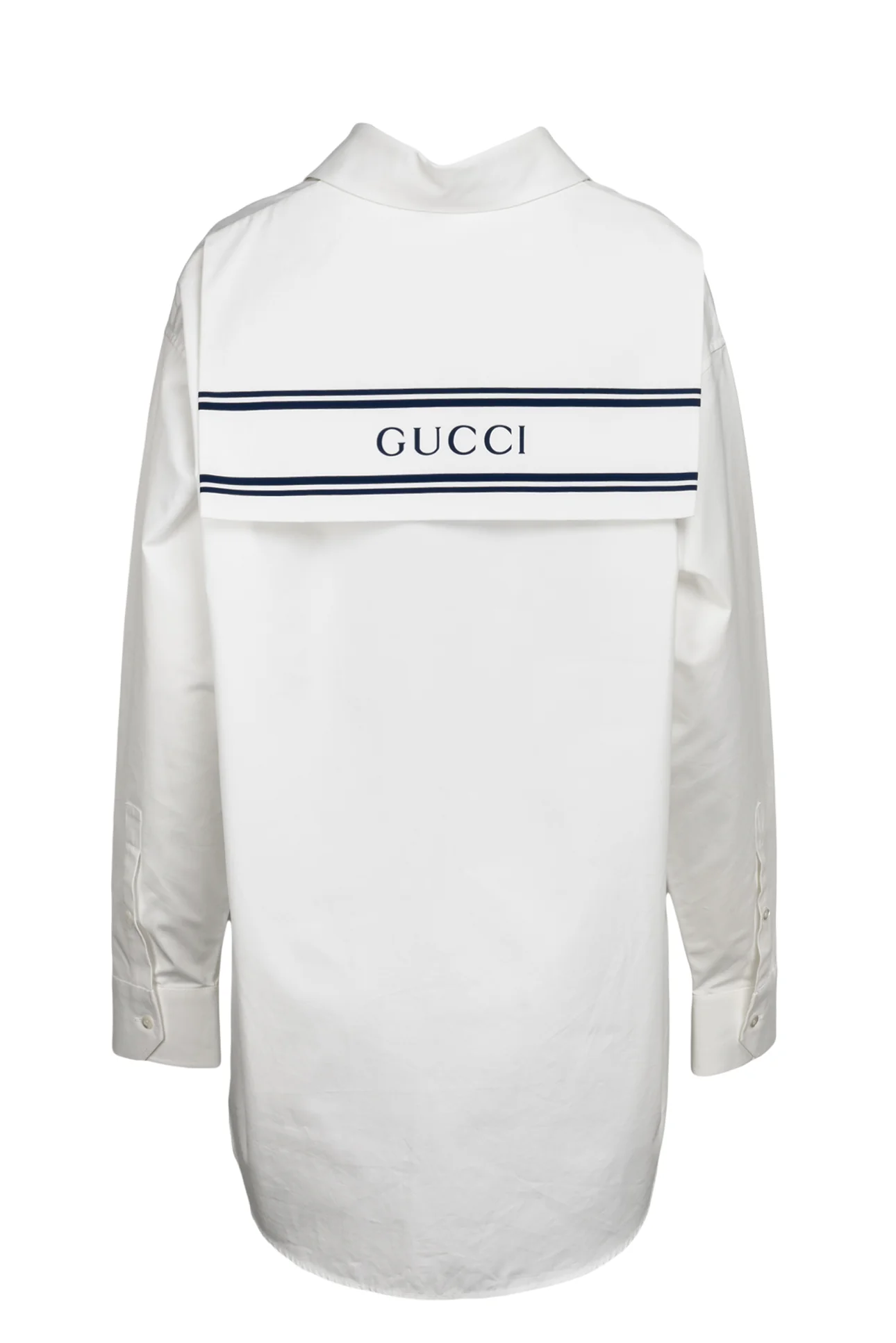 Gucci Size 44 Oversized Logo Poplin Shirt - Image 2