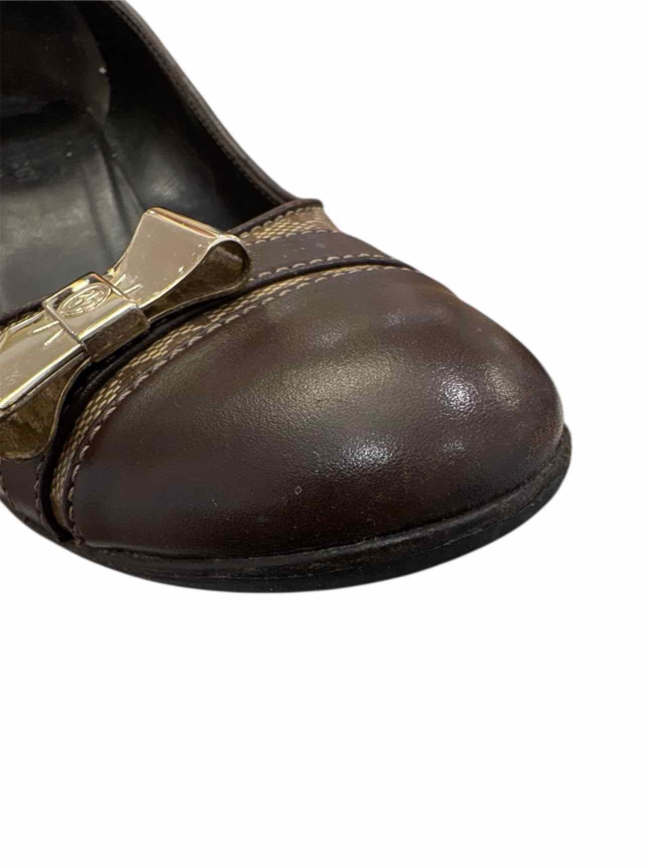 Gucci Size 6 GG Logo Coated Canvas & Leather Pumps - Image 6