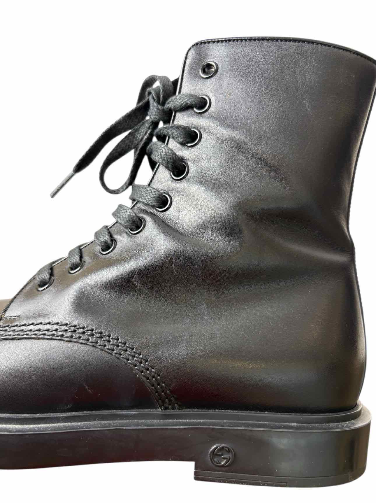 Gucci Size 6 Leather Combat Ankle Boots - Image 11
