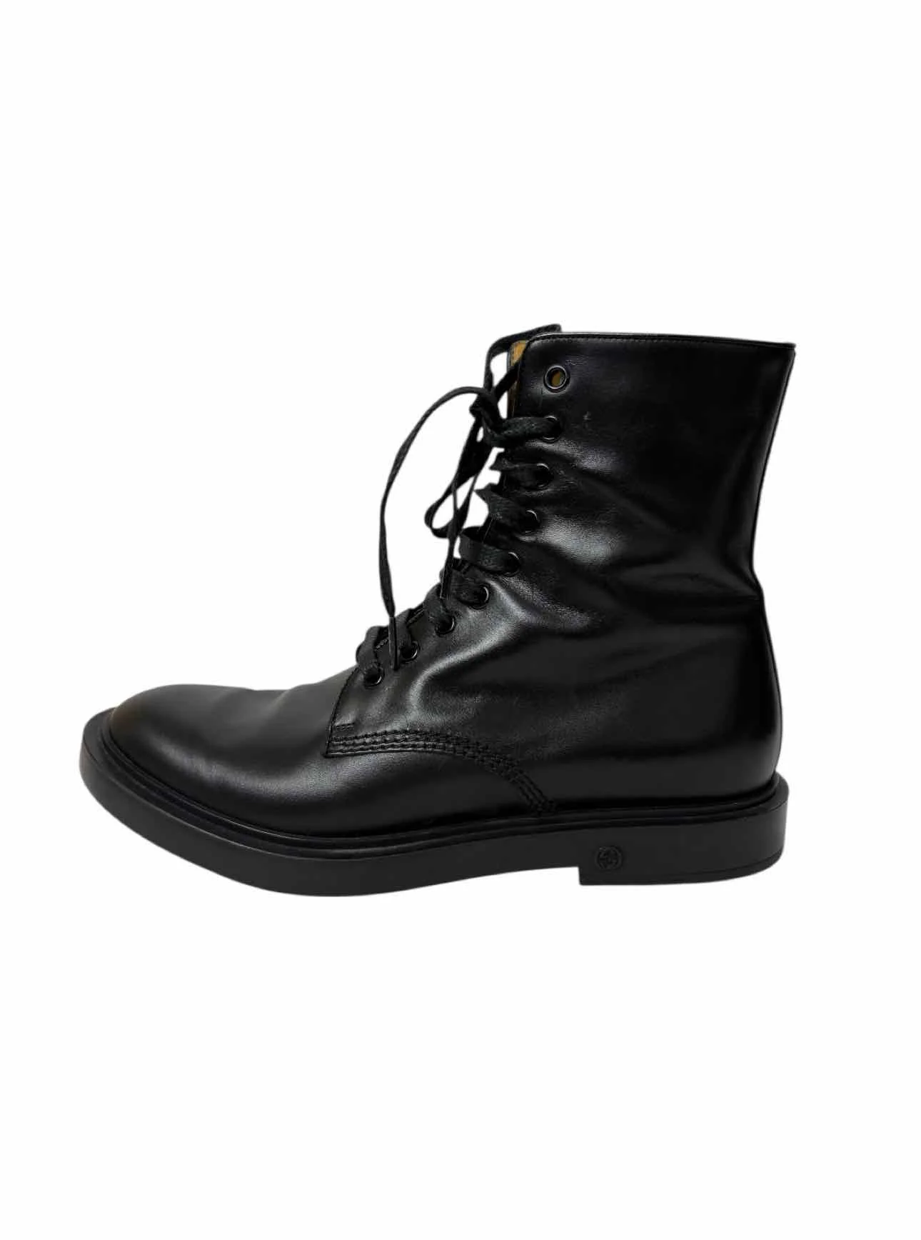 Gucci Size 6 Leather Combat Ankle Boots - Image 3