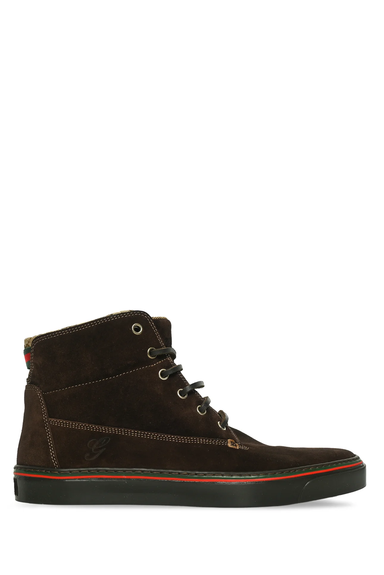 Gucci Size 9.5 Men's GG Canvas & Suede High Top Sneakers