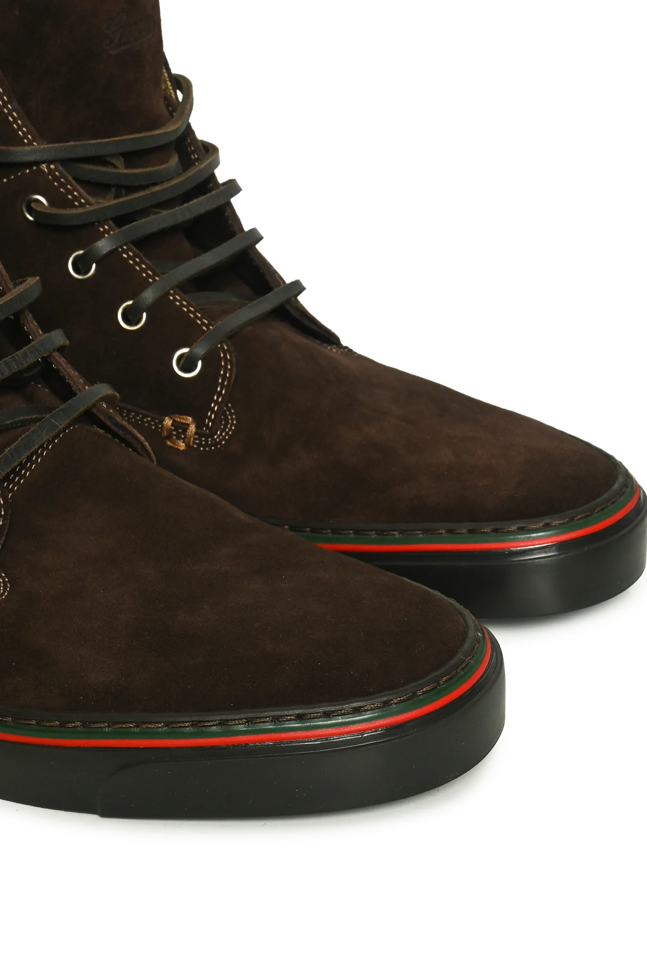 Gucci Size 9.5 Men's GG Canvas & Suede High Top Sneakers - Image 5