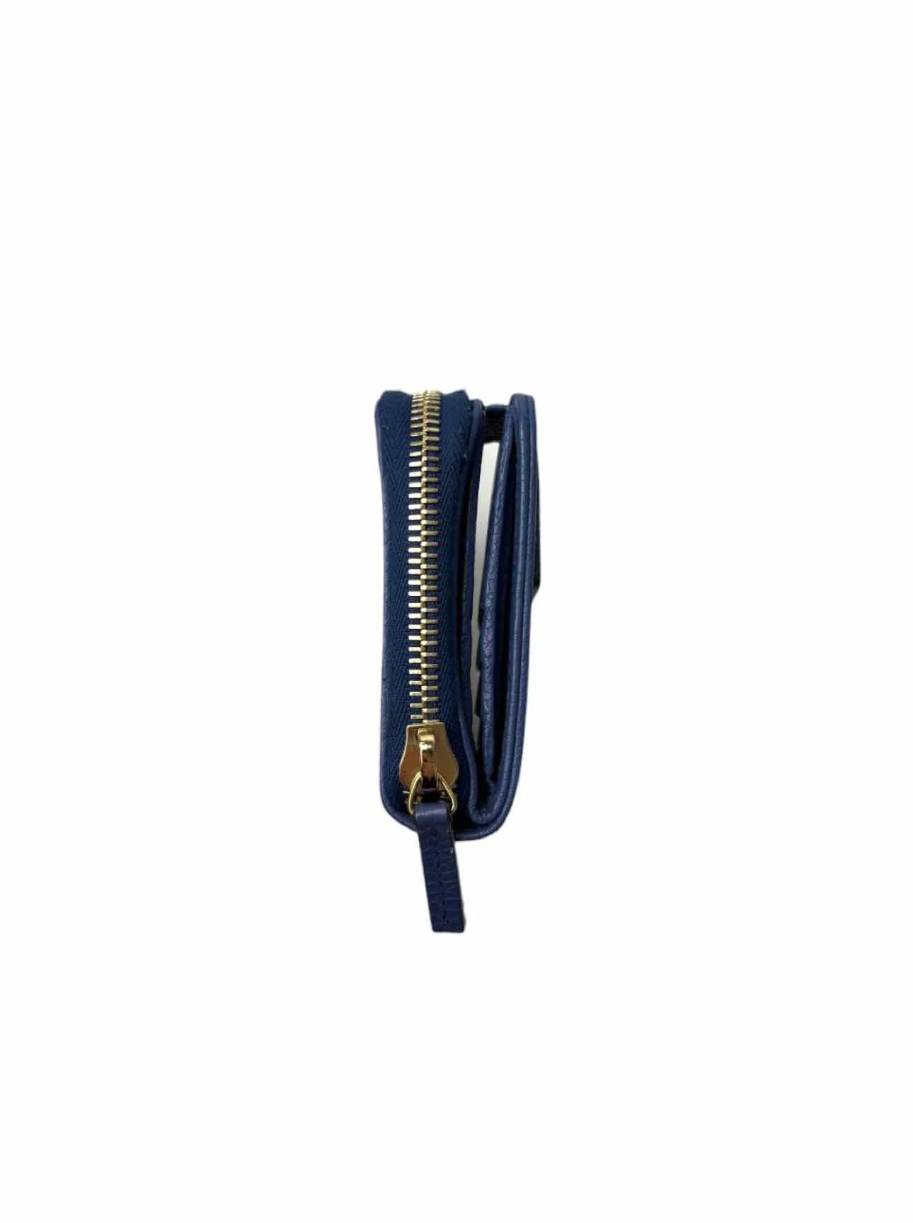 Gucci Size French GG Canvas w/Caspian Blue Leather Wallet - Image 4