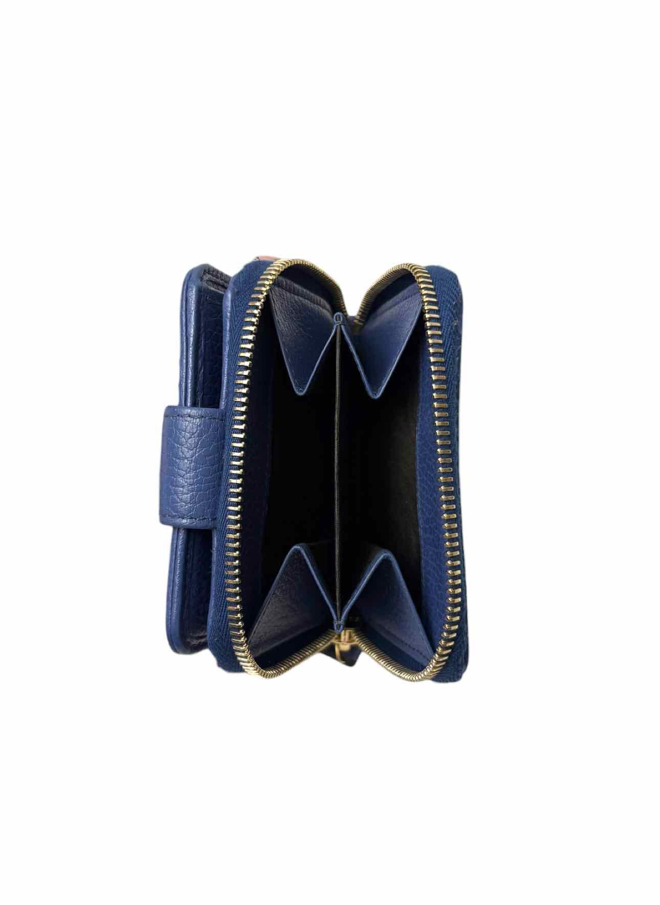 Gucci Size French GG Canvas w/Caspian Blue Leather Wallet - Image 7