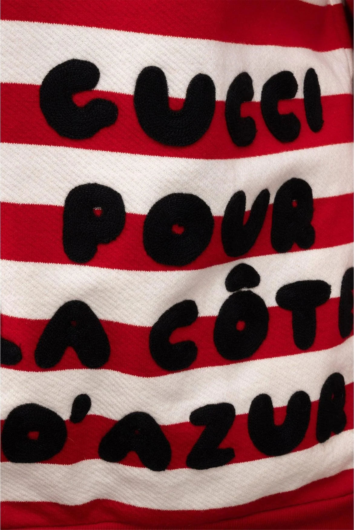 Gucci Size M 2019 Gucci Pour La Cote D'Azur Embroidered Striped Cardigan - Image 3
