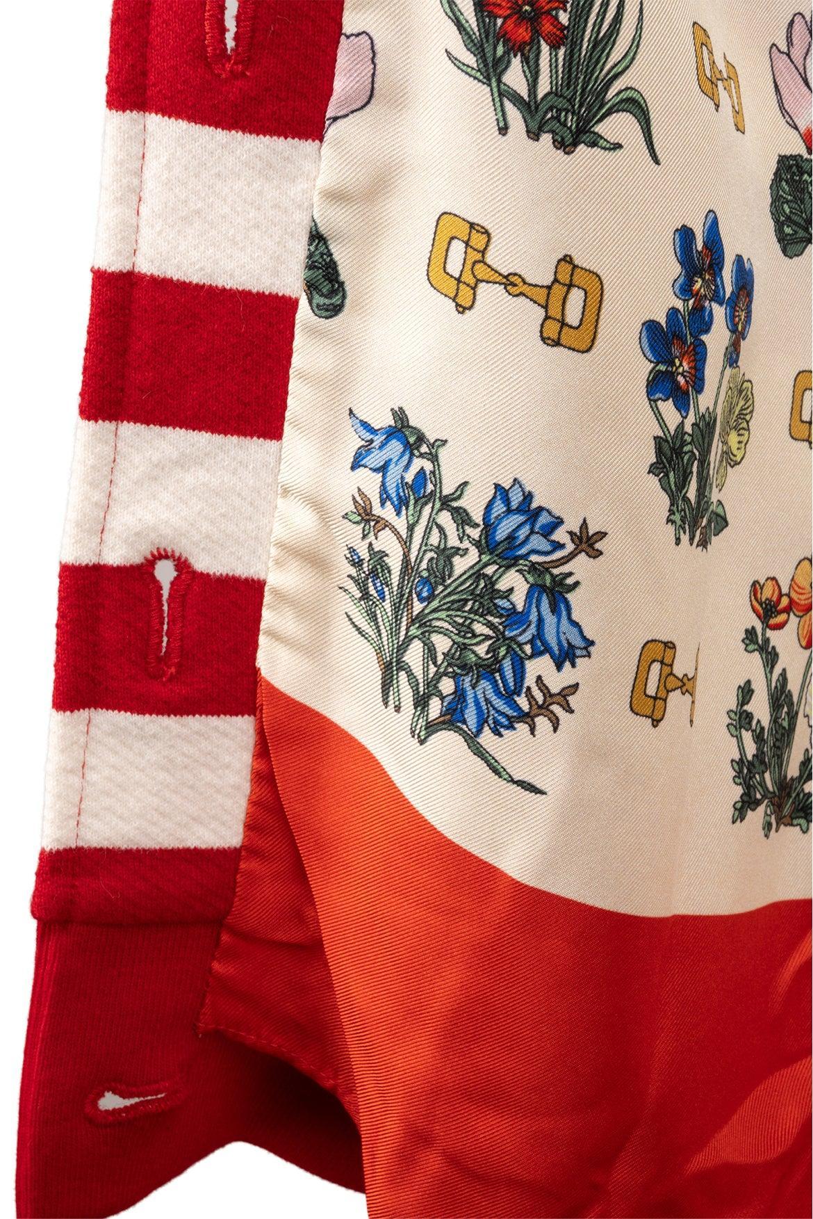 Gucci Size M 2019 Gucci Pour La Cote D'Azur Embroidered Striped Cardigan - Image 4