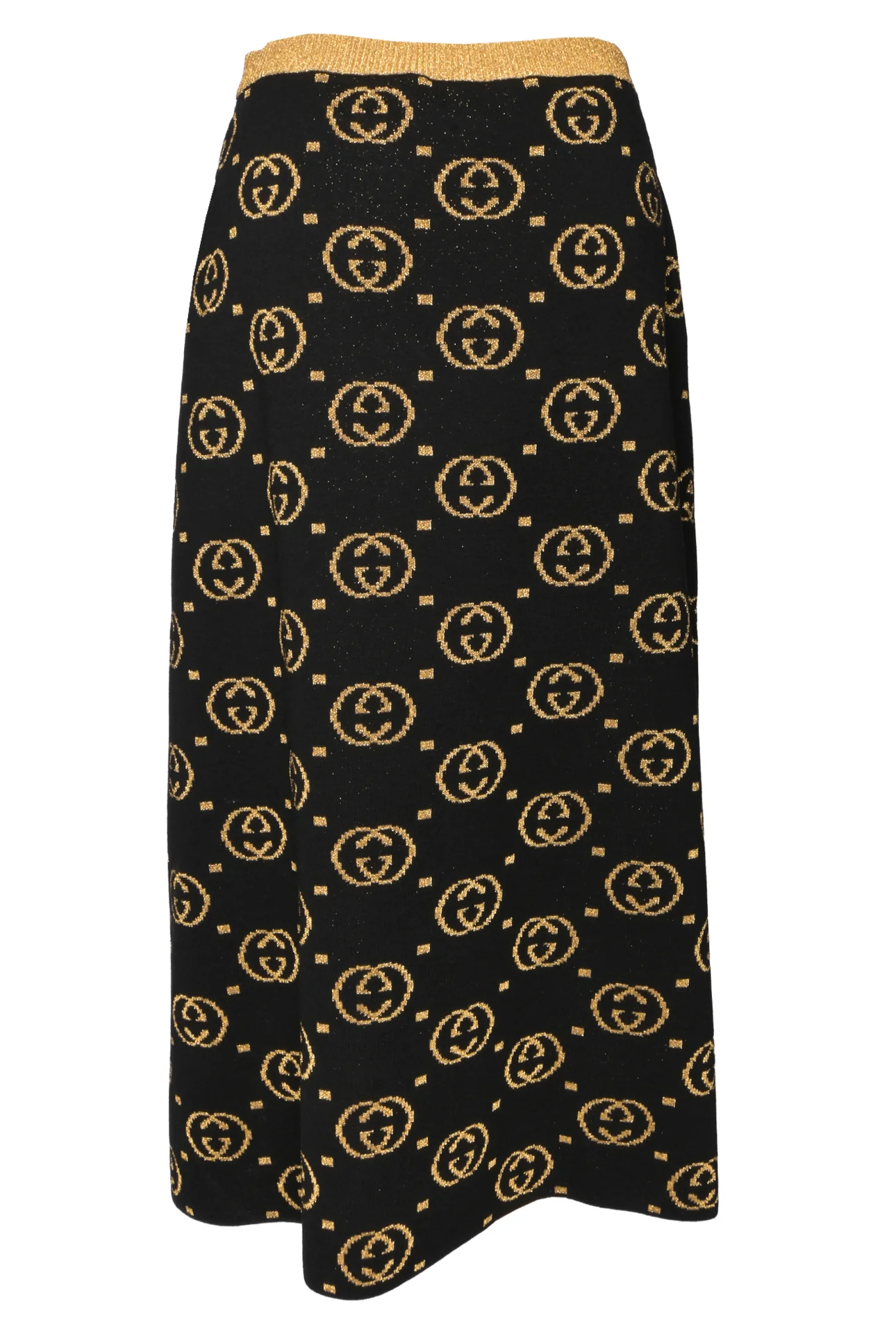 Gucci Size M GG Wool-Blend Midi Skirt - Image 2