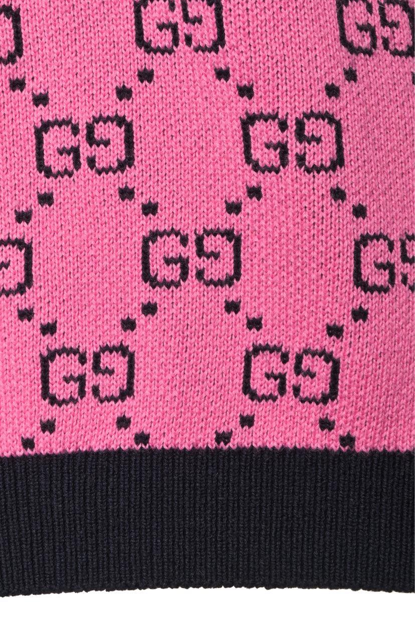 Gucci Size M Men's Oversized GG Short Sleeve Knit Sweater - Image 3