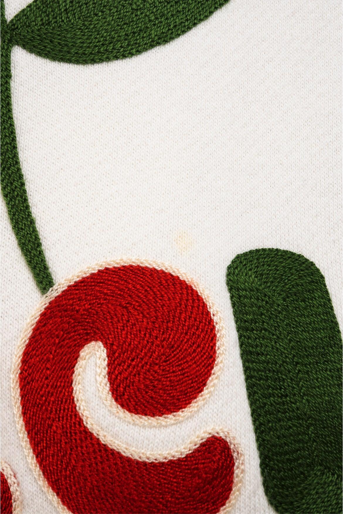 Gucci Size S Cherry Embroidered Front Pocket Sweatshirt - Image 3