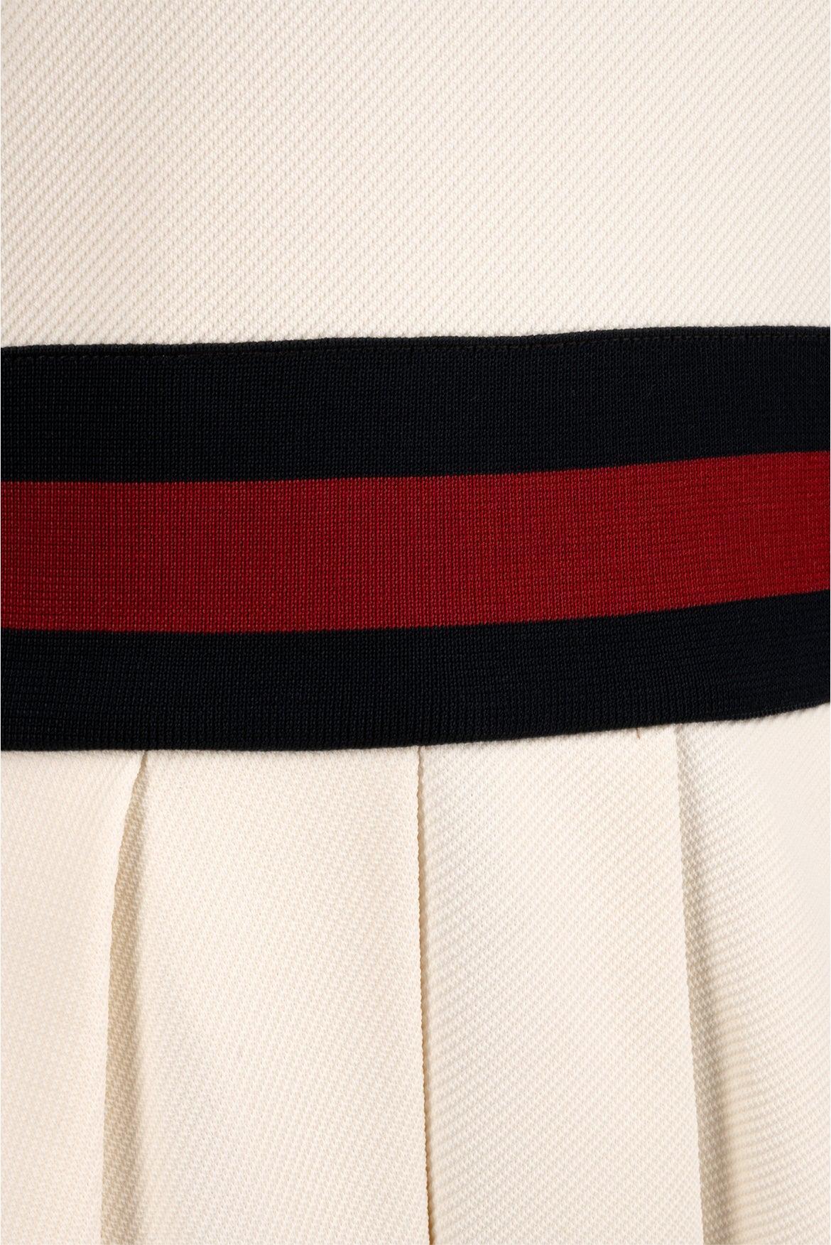 Gucci Size S Gabardine Trim Pleated Tennis Dress - Image 3