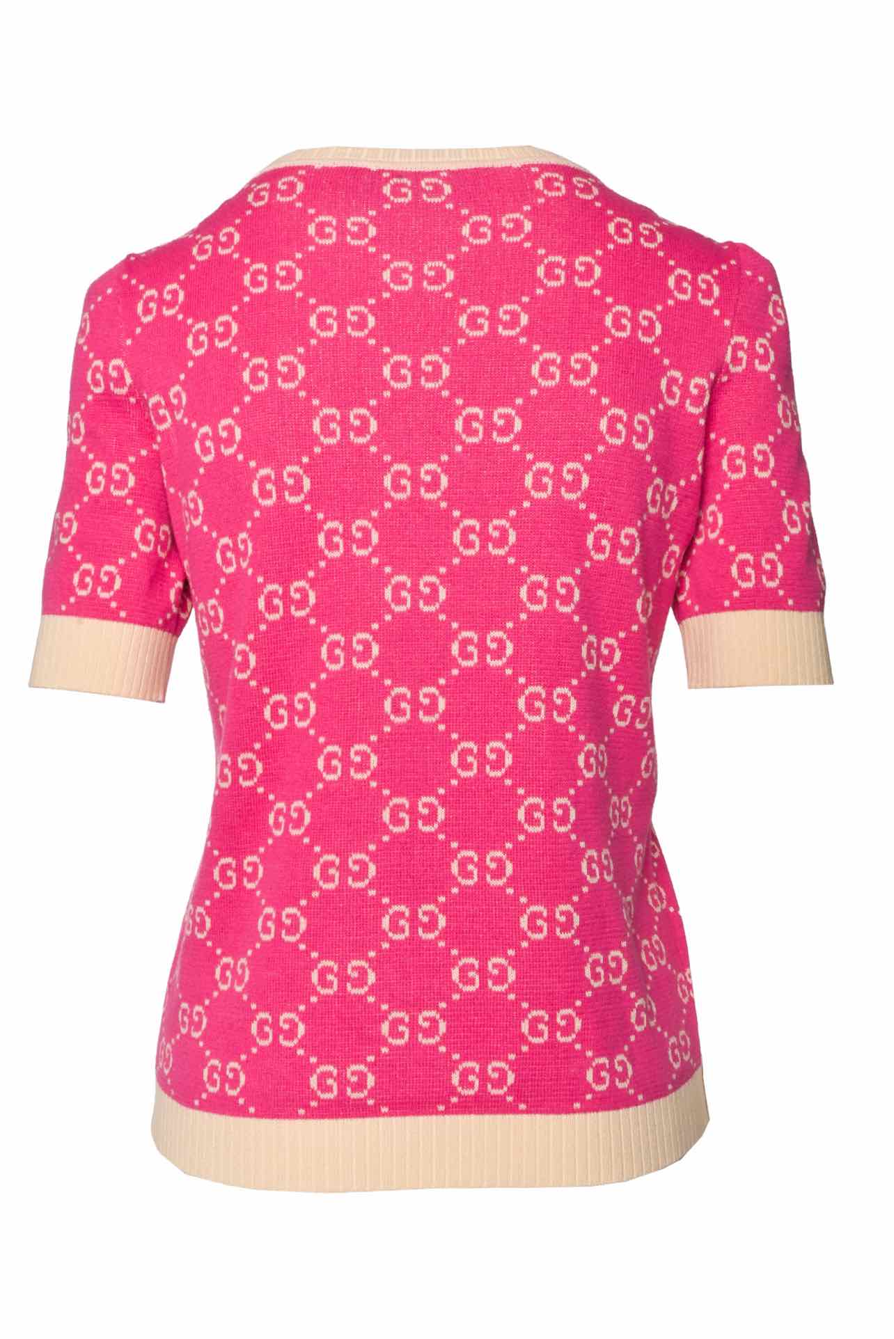 Gucci Size S GG Monogram Cotton Knit Sweater - Image 2