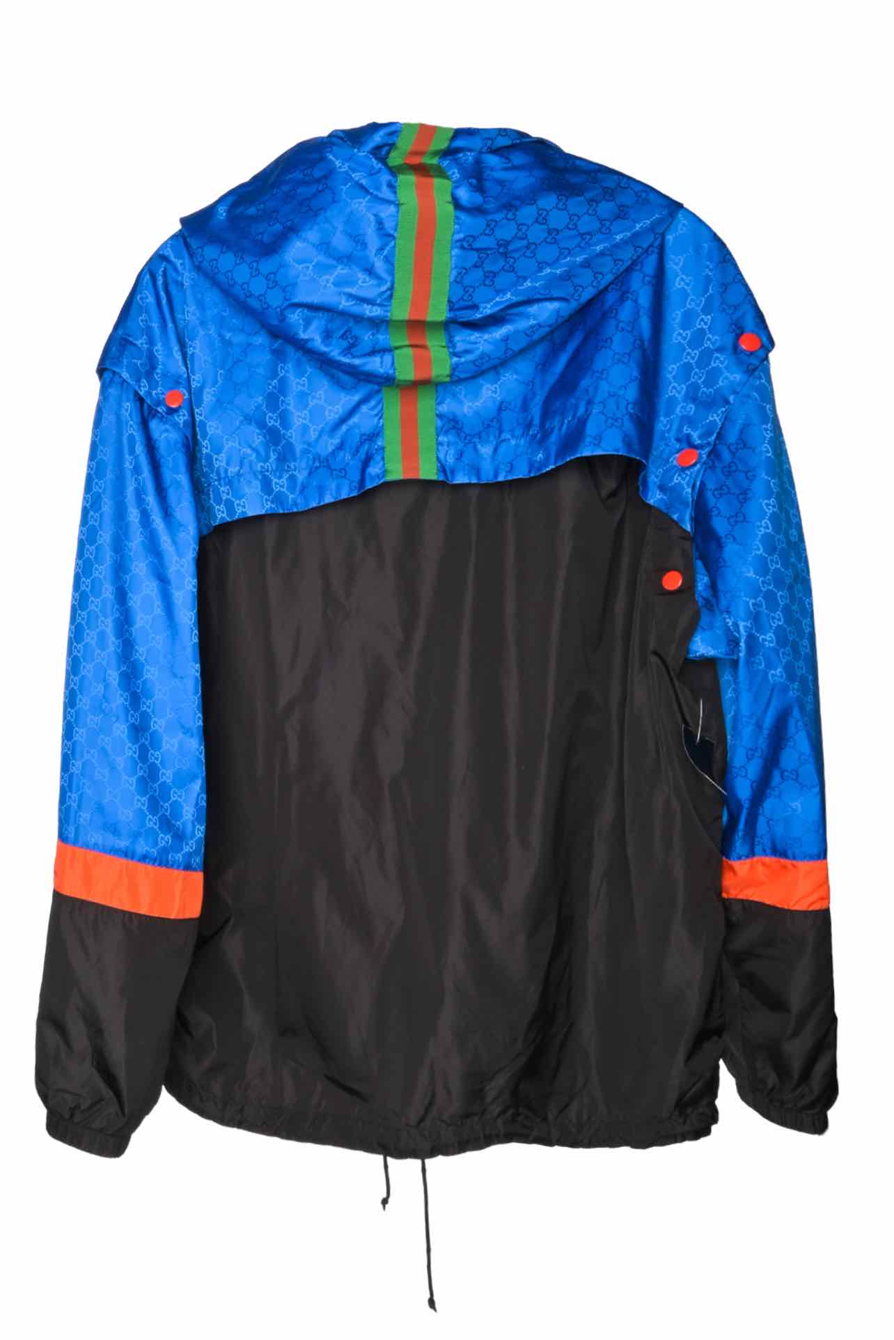 Gucci Size S Men's GG Nylon Hooded Windbreaker Jacket - Image 2