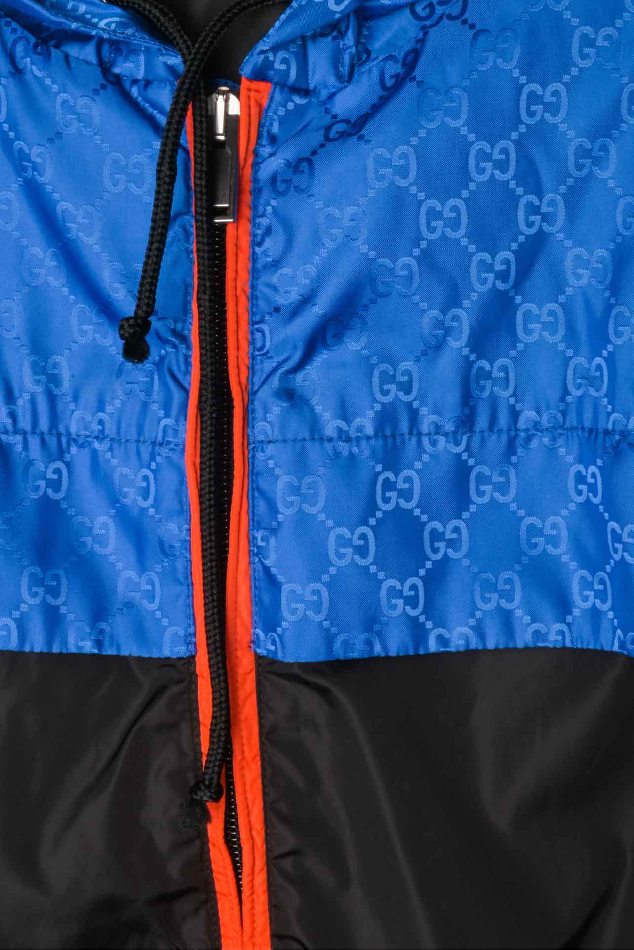 Gucci Size S Men's GG Nylon Hooded Windbreaker Jacket - Image 3