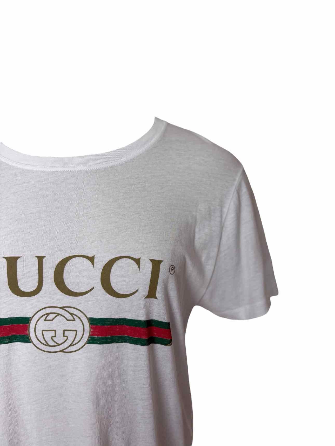 Gucci Size S Men's Distressed Logo T-shirt - Image 3