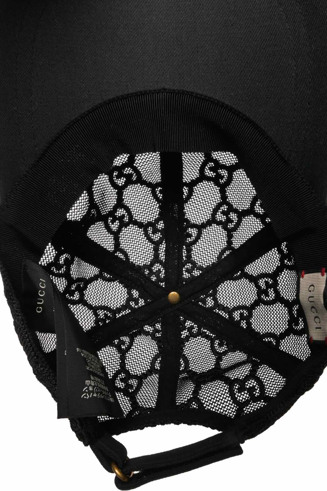 Gucci Size S Monogram Lace Baseball Hat - Image 4
