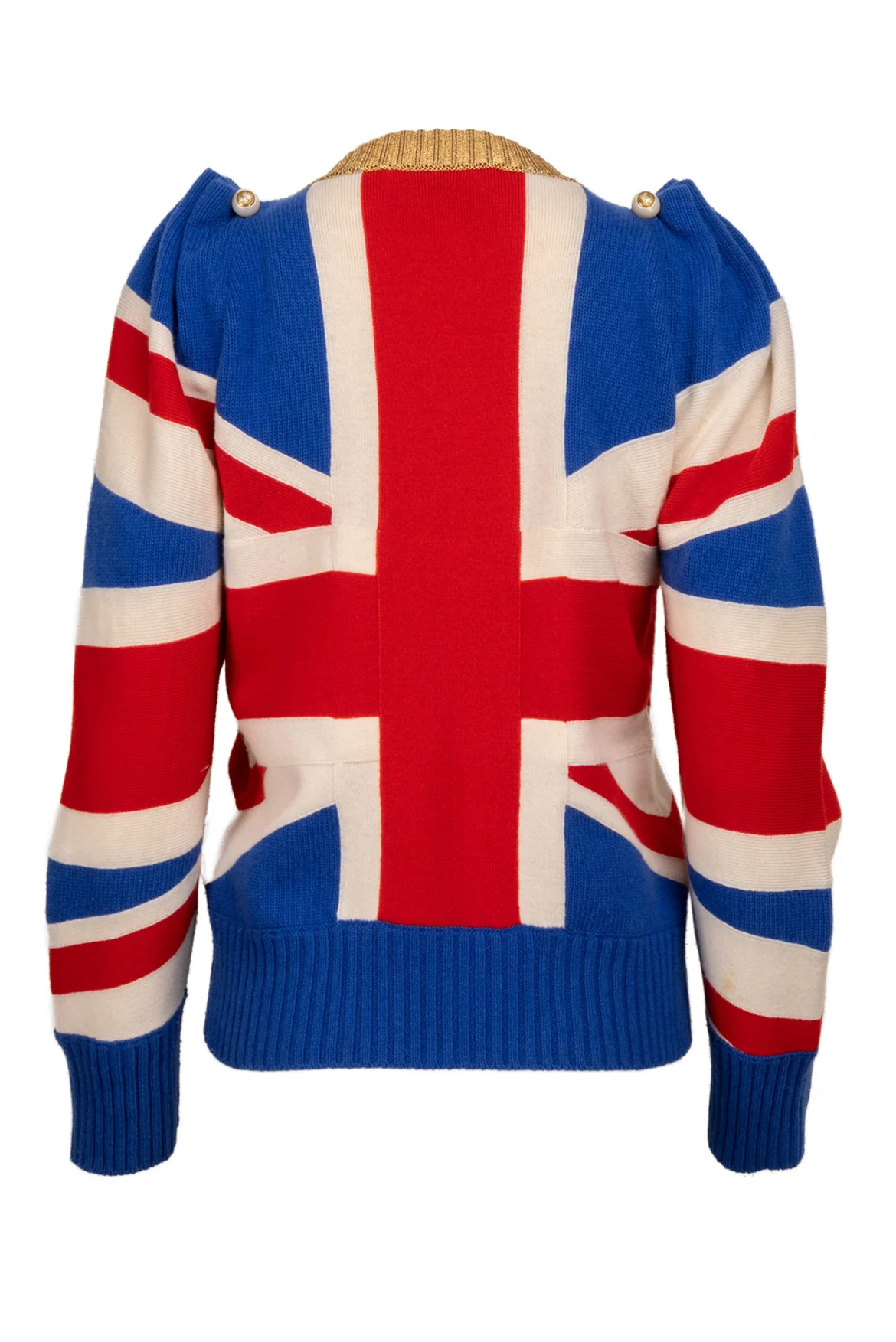 Gucci Size S Union Jack Intarsia Wool Sweater - Image 2